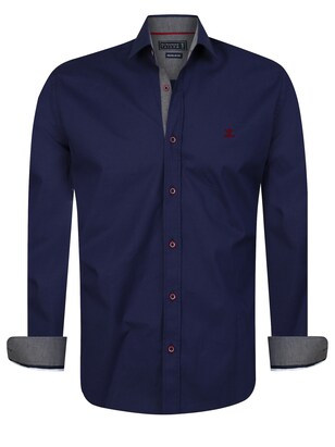 Sir Raymond Tailor Overhemd ‘Lima’ Navy / Rood