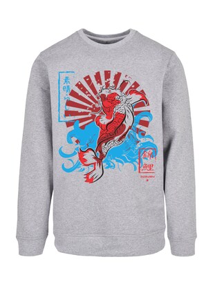 F4NT4STIC Sweatshirt ‘Japan Koi Fisch’ Grijs / Gemengde kleuren