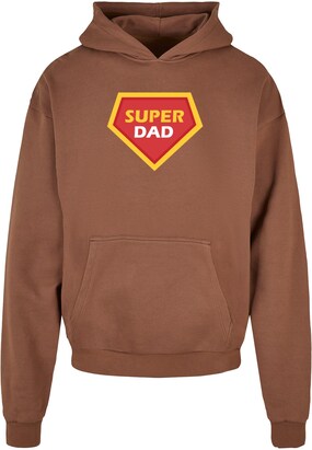 Merchcode Sweatshirt ‘Fathers Day- Super Dad’ Bruin / Curry / Rood / Wit