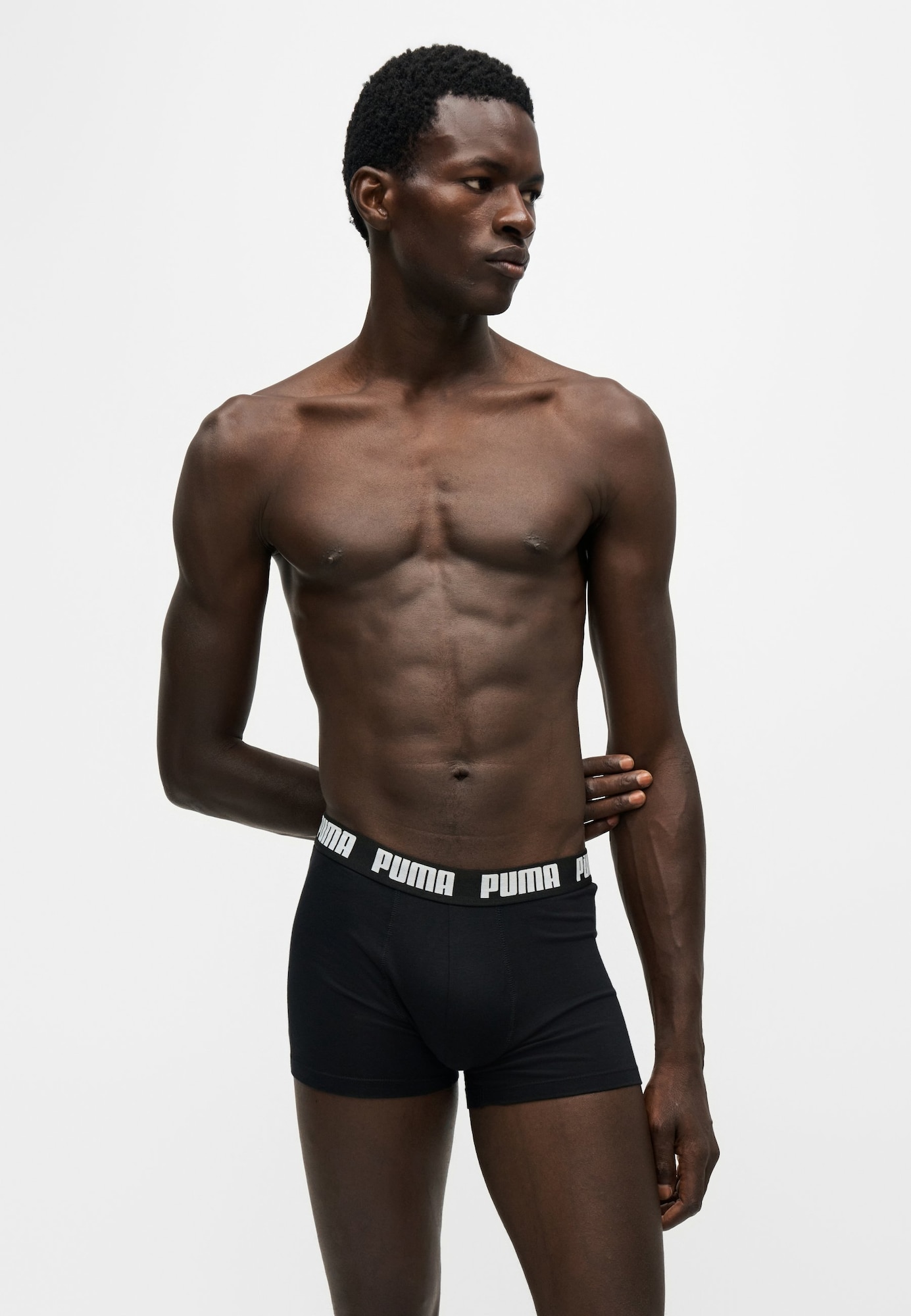 PUMA Calzoncillo boxer 'EVERYDAY'  negro / blanco