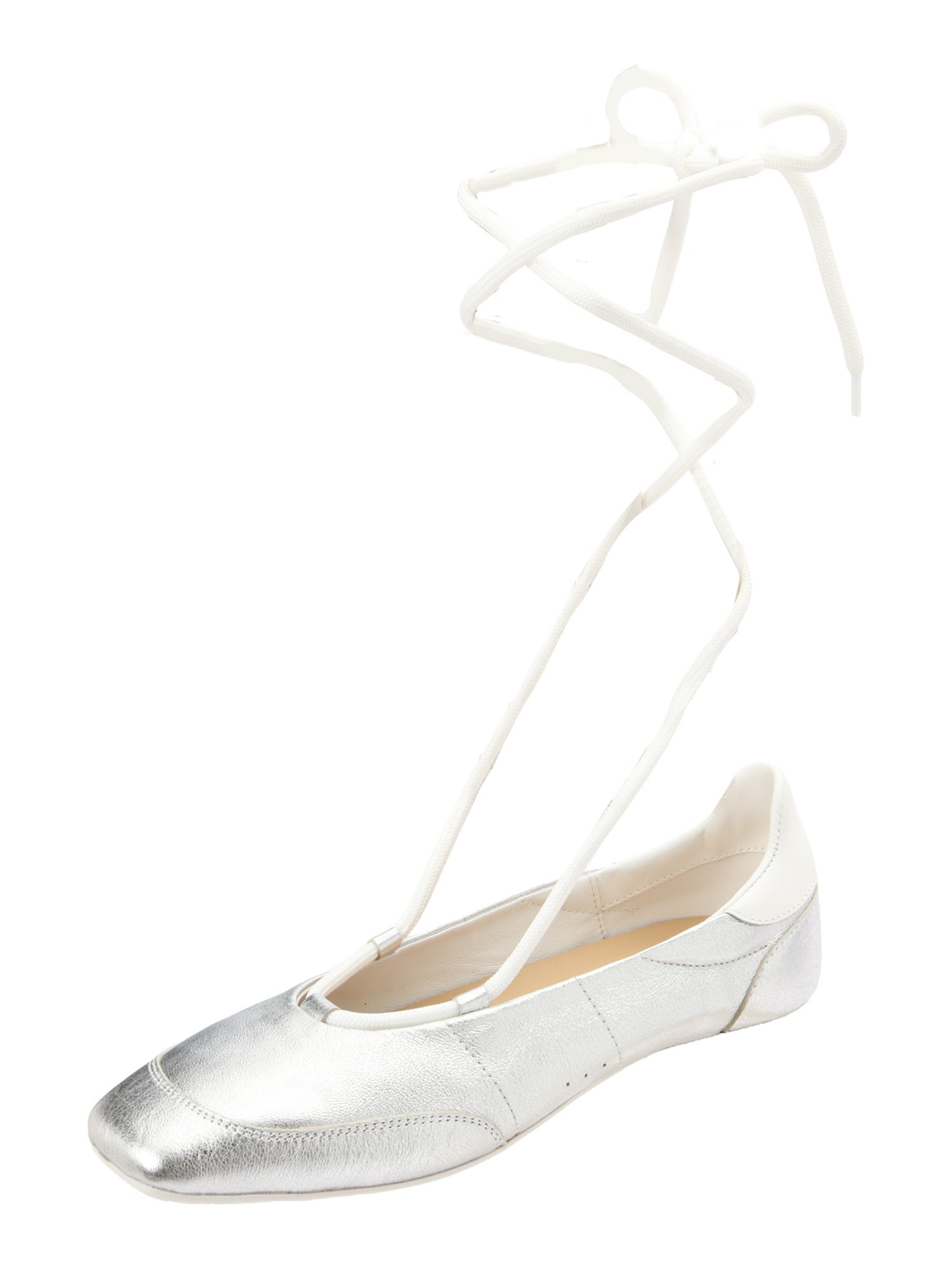 PATRIZIA PEPE Balerini cu curea glezna  gri argintiu