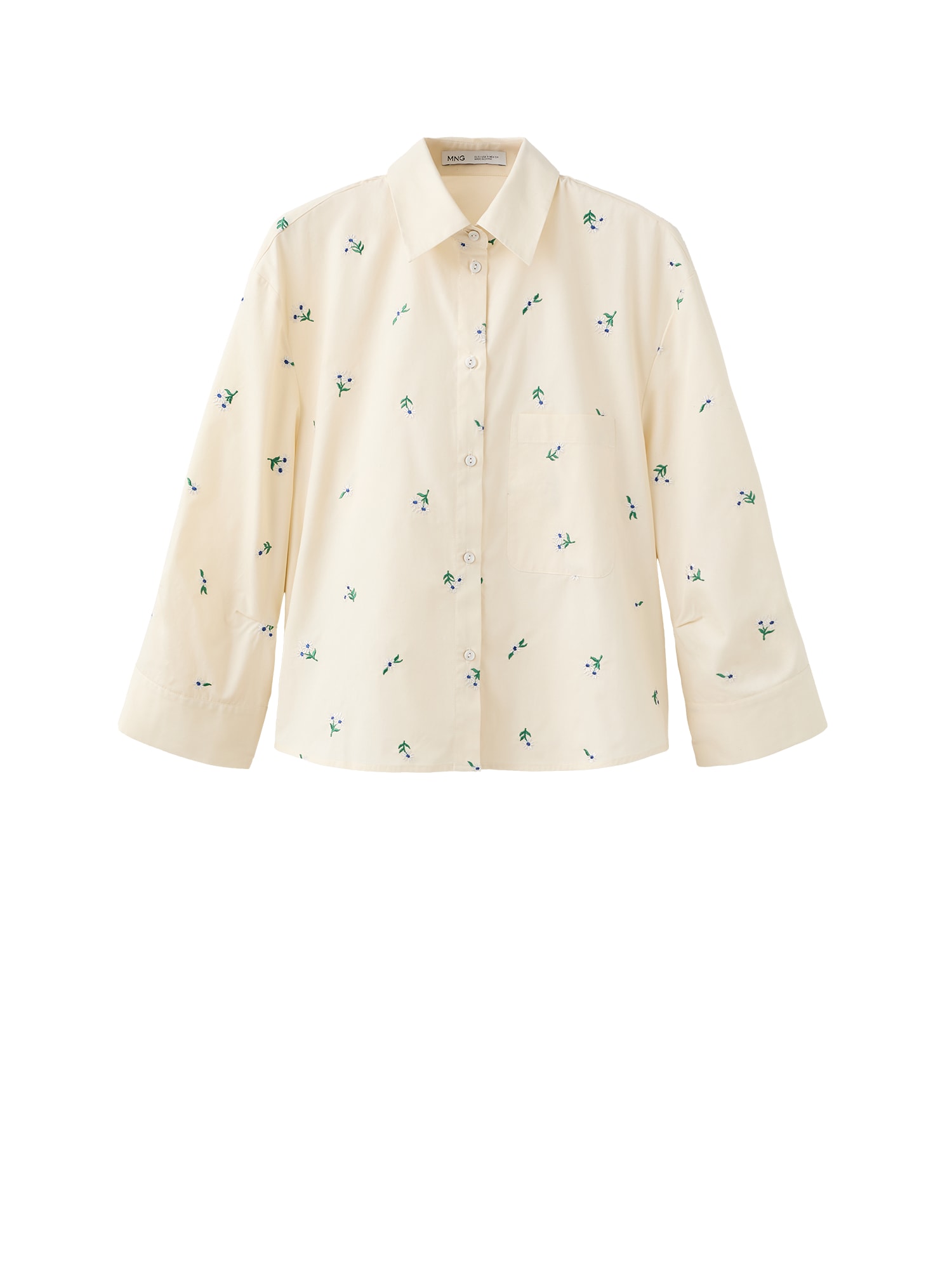MANGO Bluza  pastelno žuta / zelena / bijela