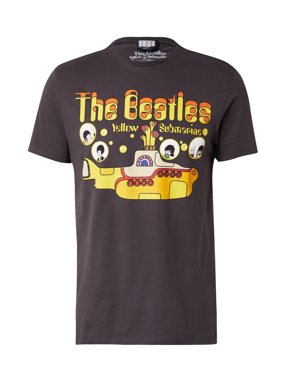 T-shirt 'BEATLES YELLOW SUBMARINE' gul / taupe / orange