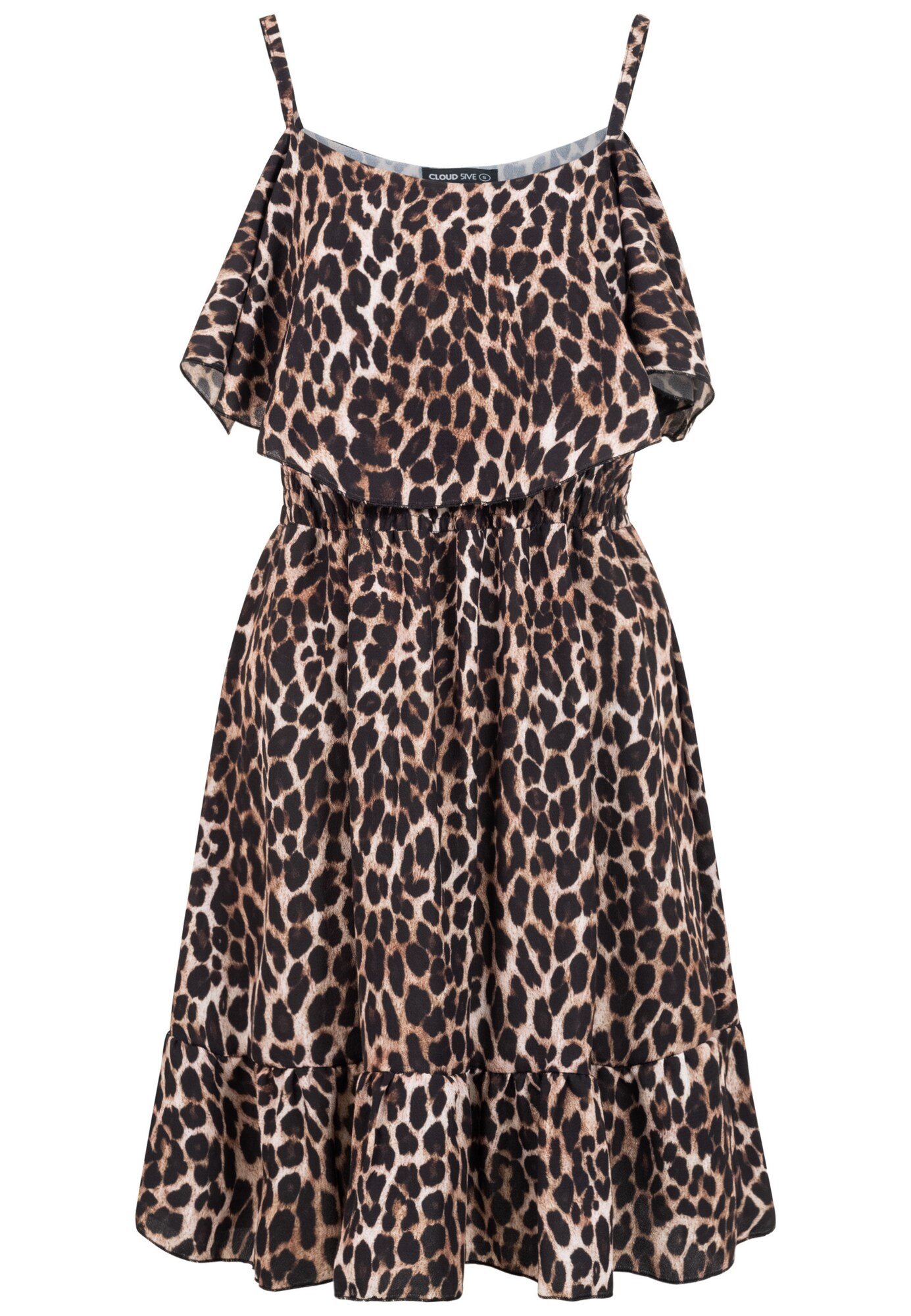 Cloud5ive Vestido de verano  crema / chocolate / negro