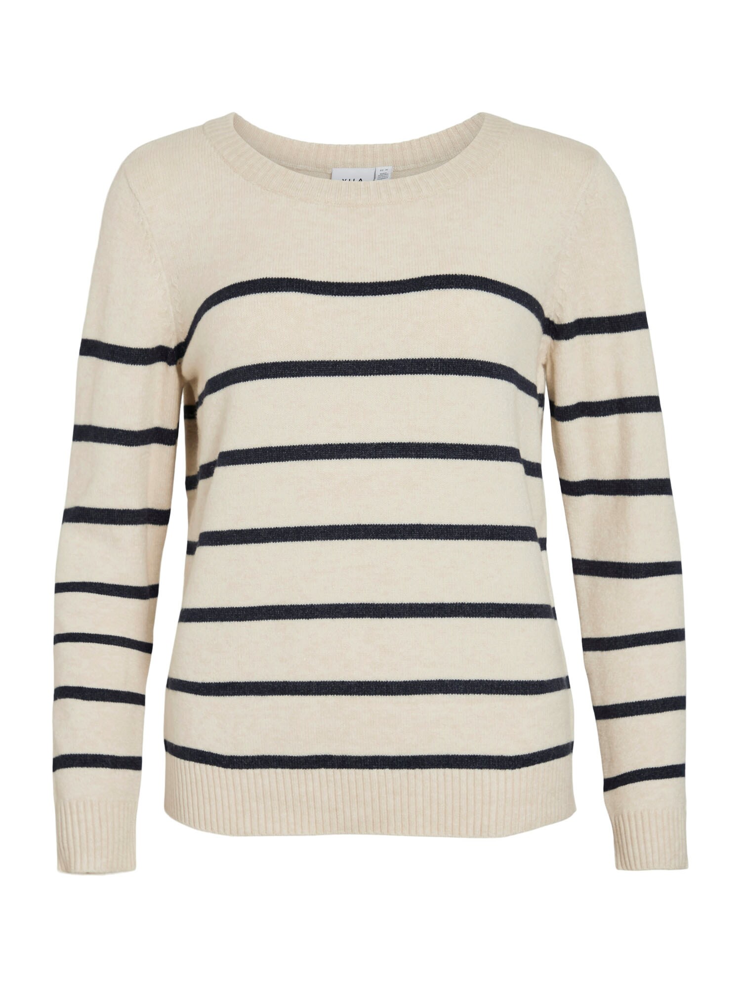 VILA Pulover VIRil  negru / alb natural