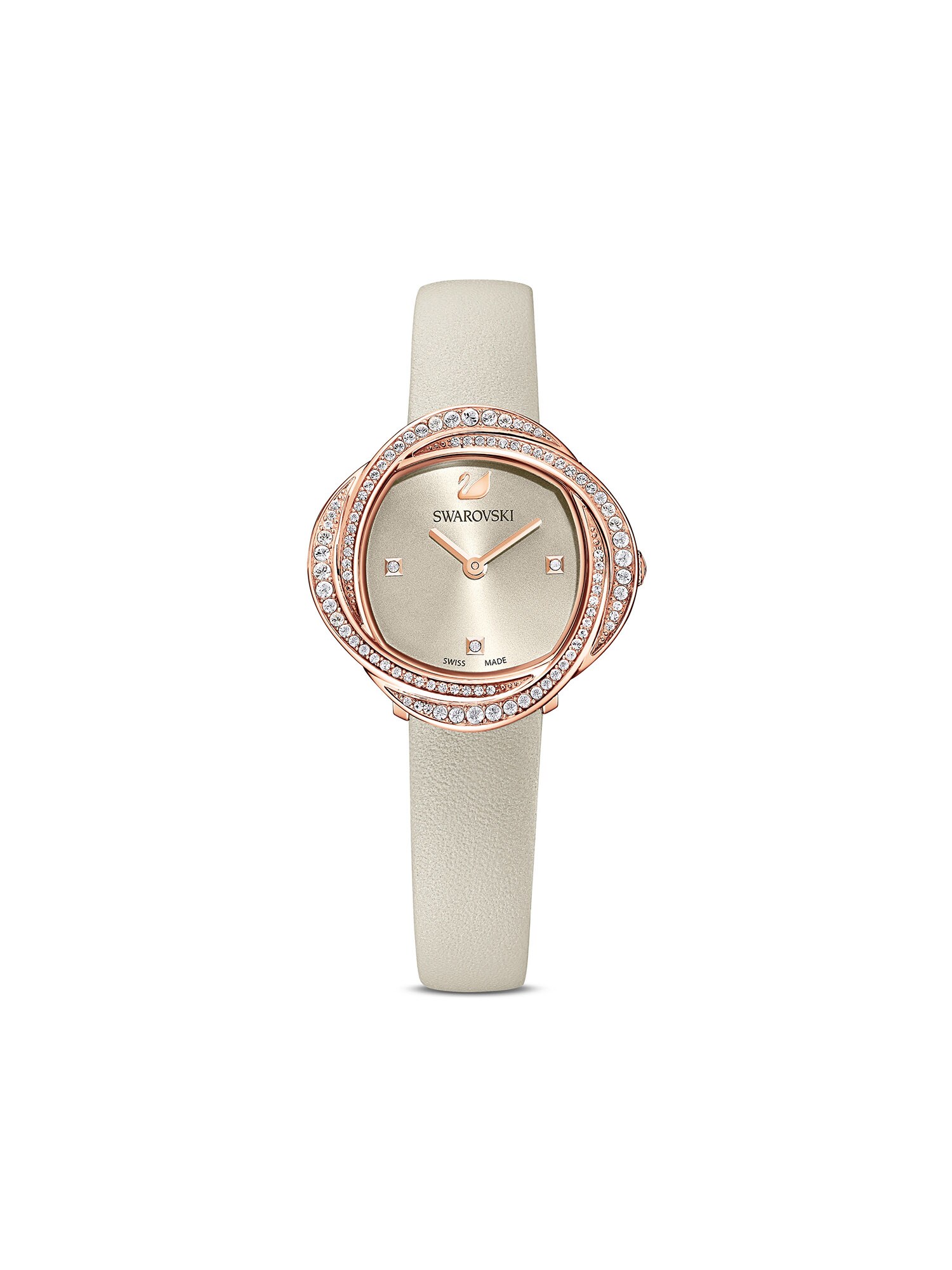 Swarovski Analoginis (įprastinio dizaino) laikrodis  rožinio aukso spalva / pilka