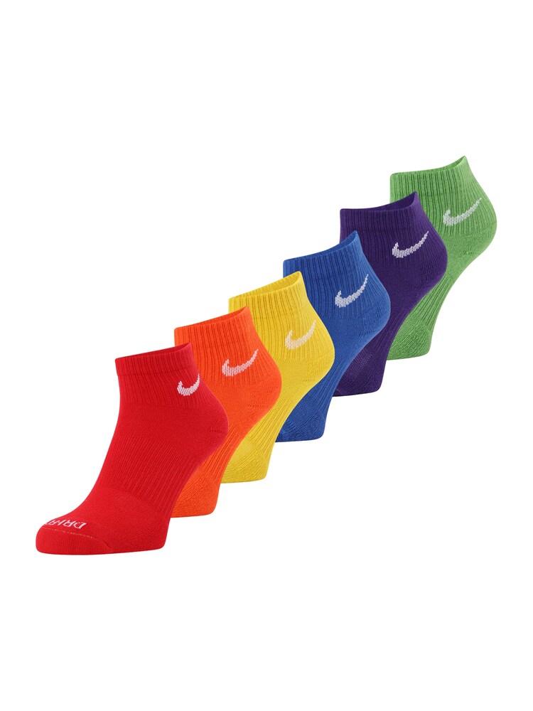 NIKE Sportsocken 'Everyday Plus' Herren Größe 46/50 blau / dunkelgelb / grün / dunkellila / dunkelorange / rot