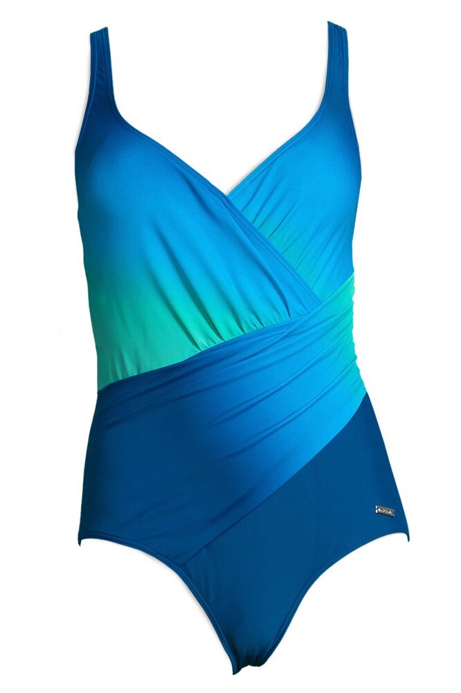 LASCANA Badeanzug 'Blues' Damen Größe XXXL blau / türkis