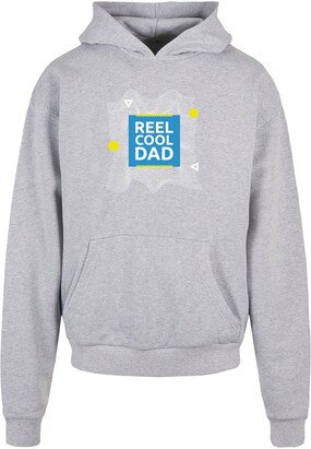 Merchcode Sweatshirt ‘Fathers Day – Reel cool dad’ Blauw / Geel / Grijs / Wit