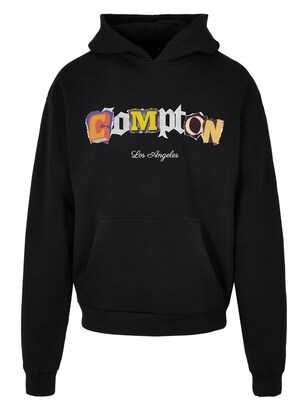 mister tee Sweatshirt ‘Compton L.A.’ Geel / Lichtgrijs / Oranje / Zwart