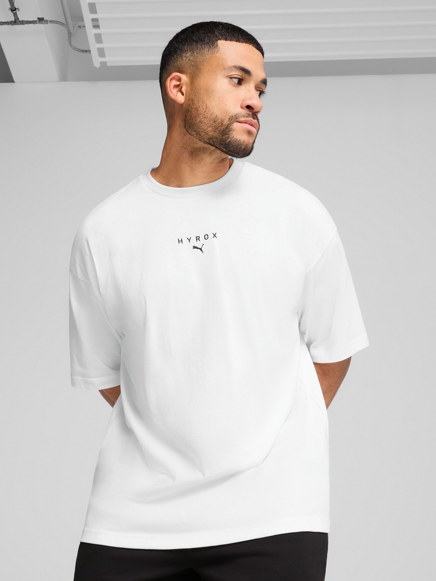 PUMA Funkcionális felső 'PUMA x HYROX'  citromzöld / fekete / fehér termék 2. képe