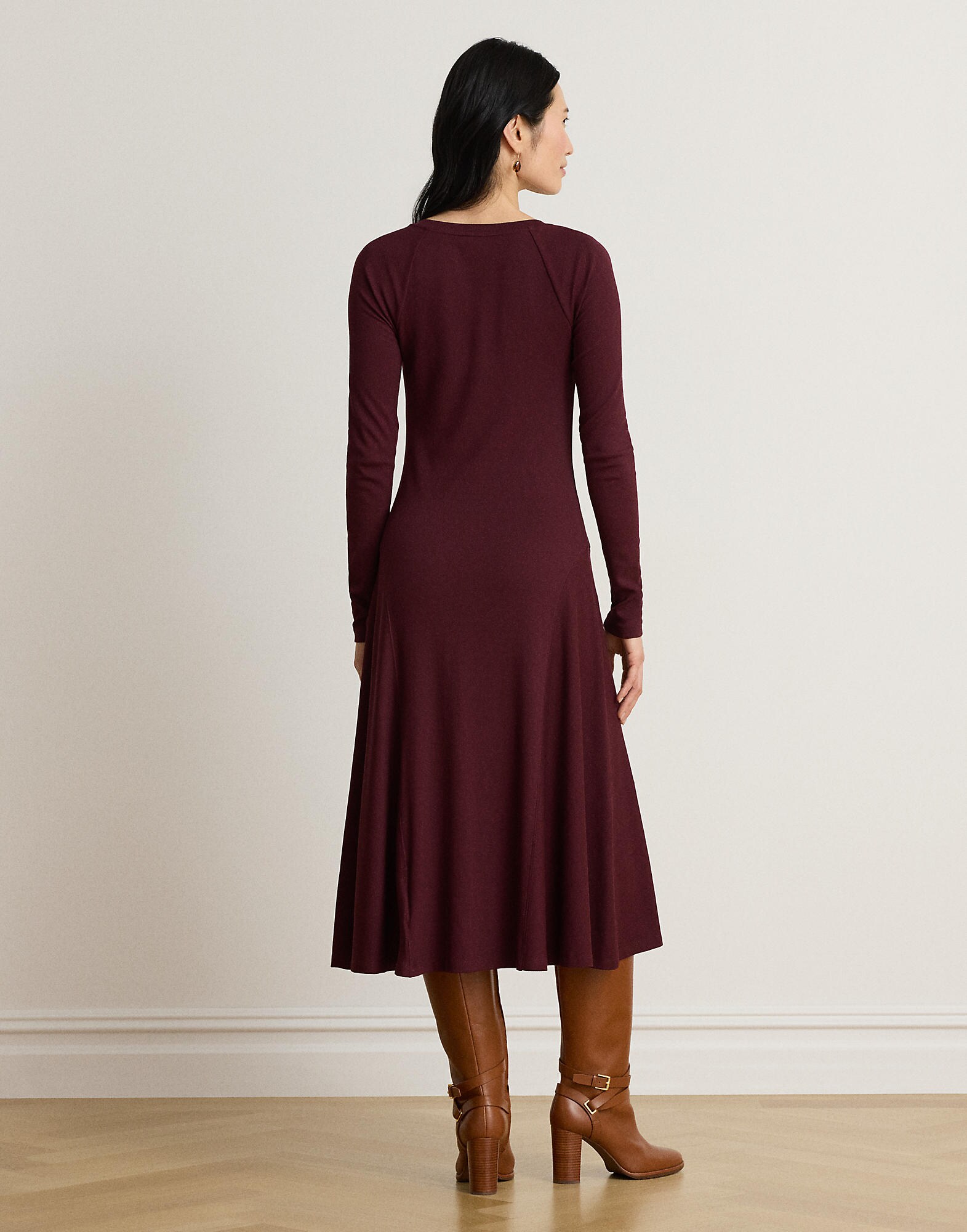 Lauren Ralph Lauren Vestido burdeos – imagen 3