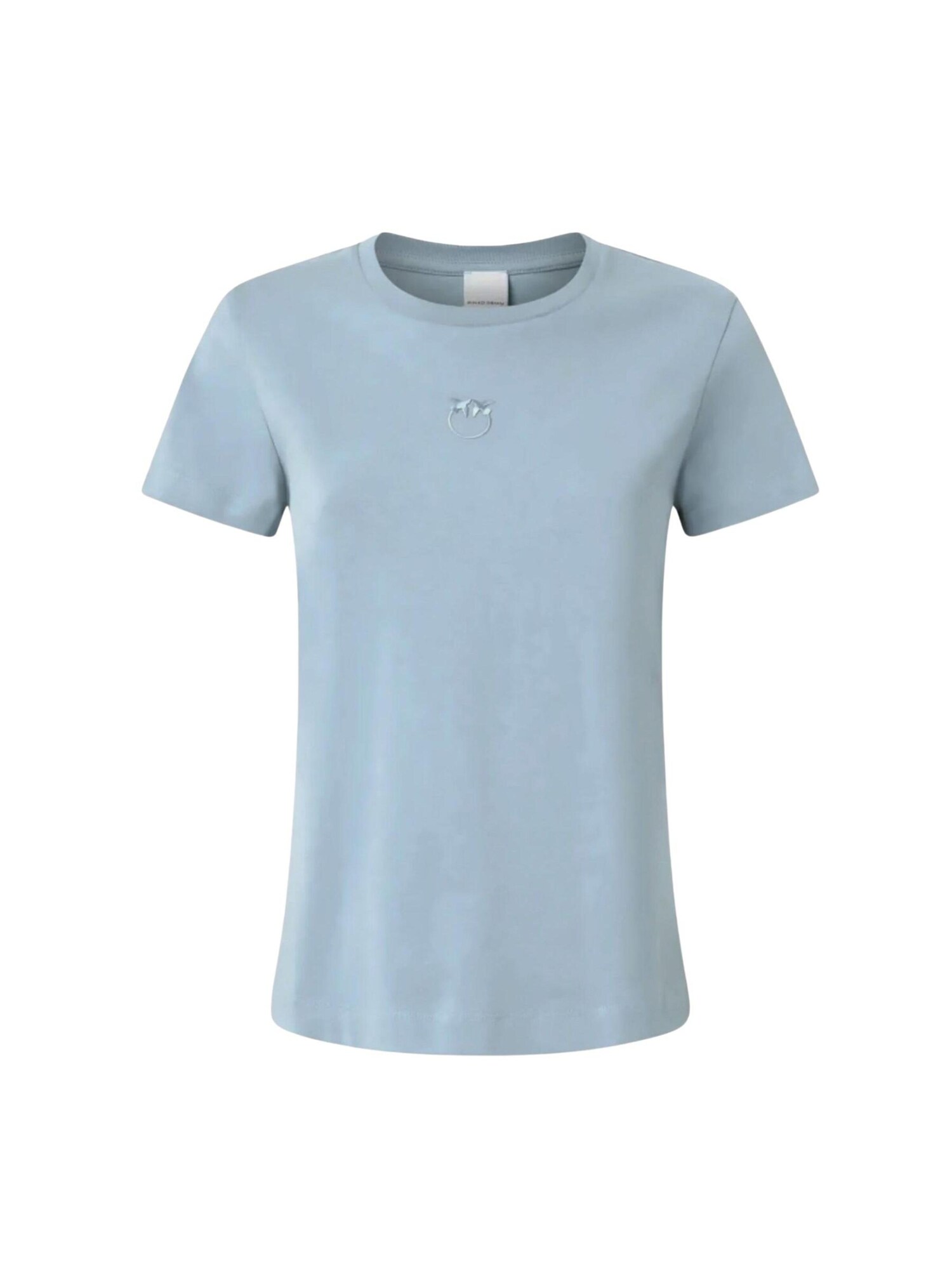 PINKO Camiseta 'BUSSOLOTTO T-SHIRT JERSEY PATCH EFFETTO RICAMO'  azul claro