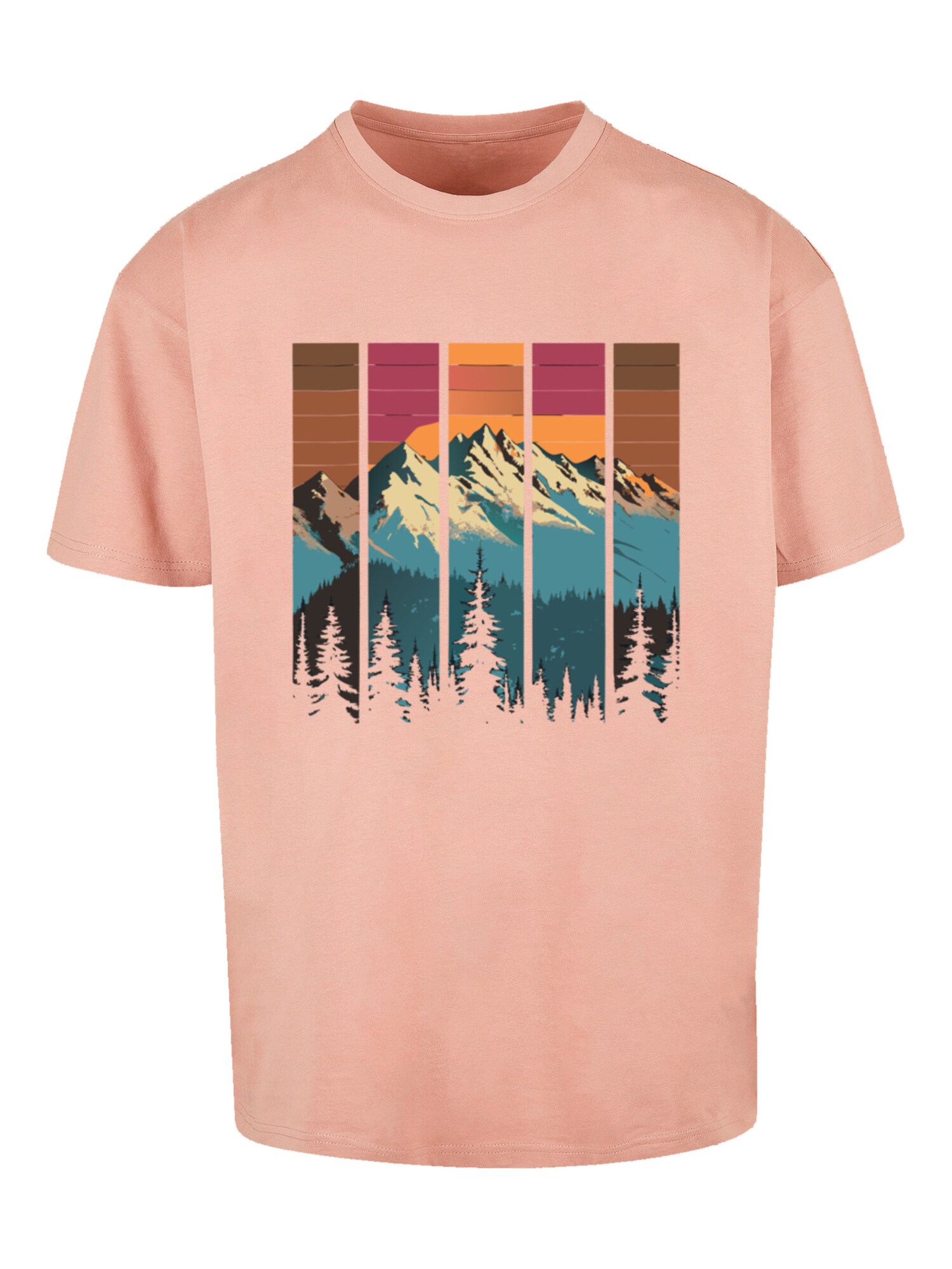 Thumbnail - F4NT4STIC T-Shirt Berg Sonnenuntergang Retro