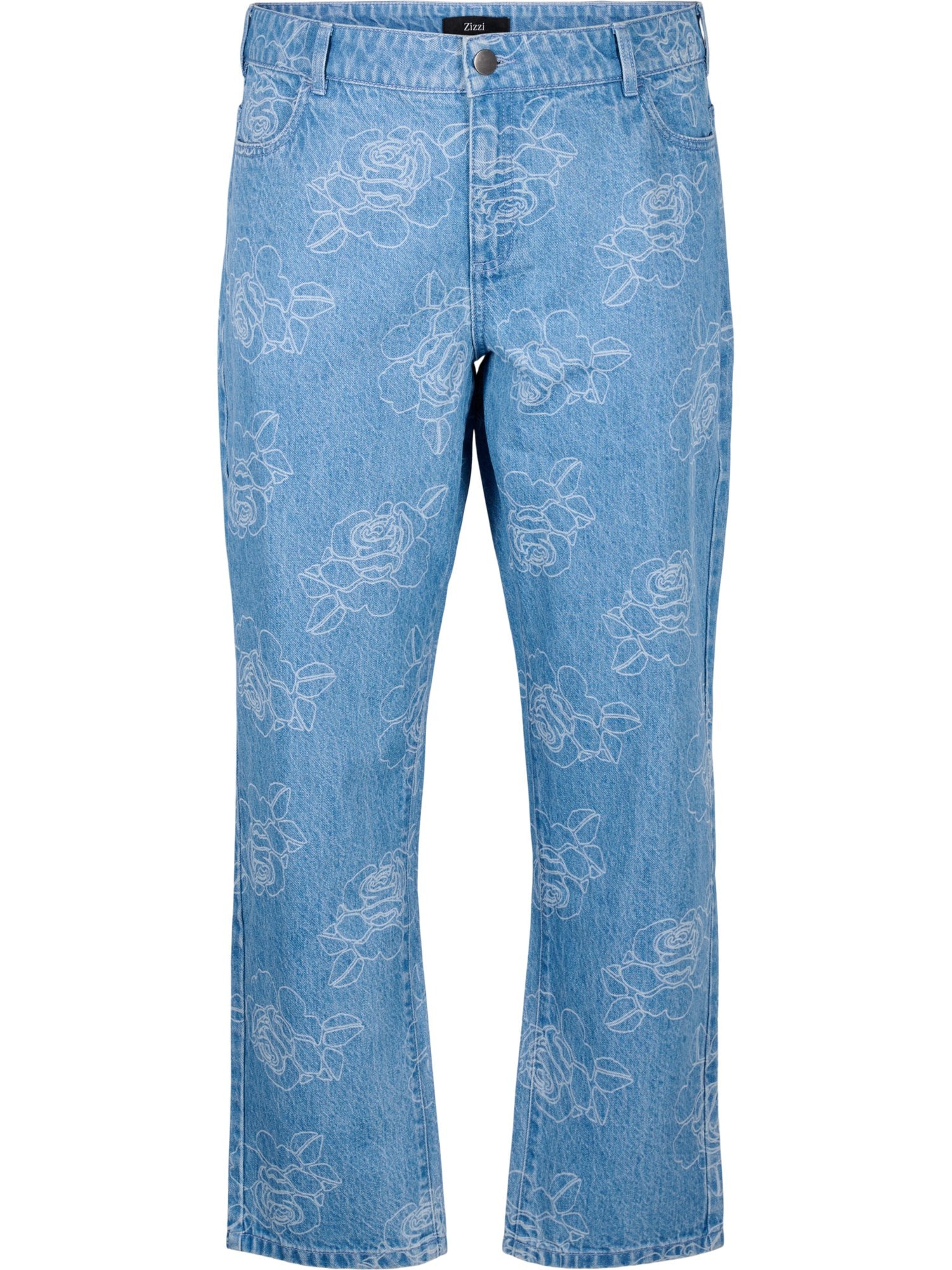 Zizzi Jeans  albastru deschis / alb
