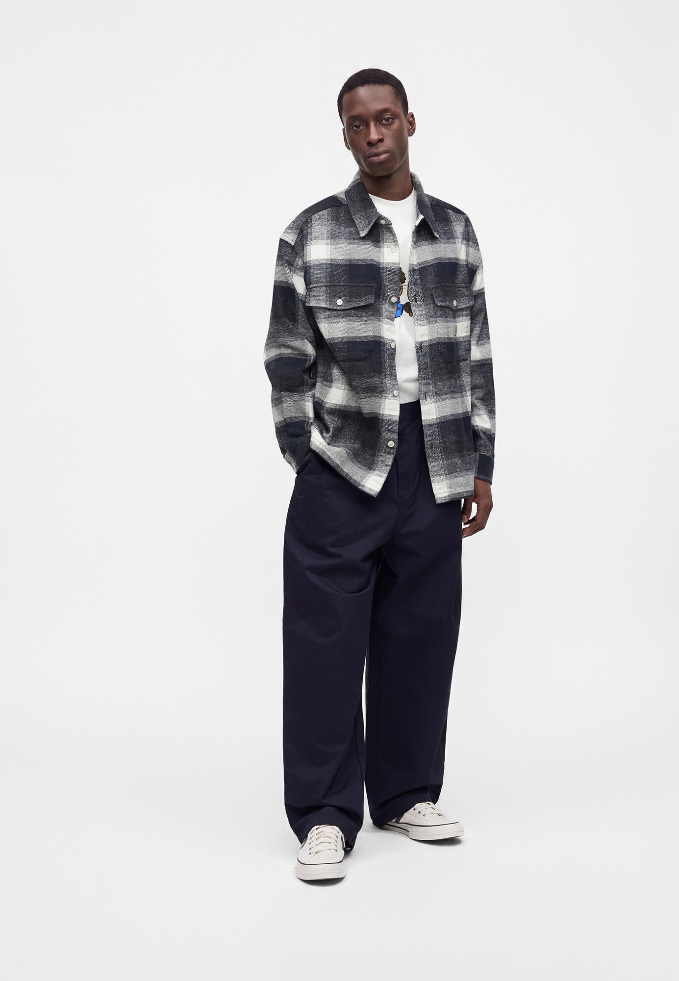 Carhartt WIP Camisa 'Esterson'  navy / blanco – imagen 4