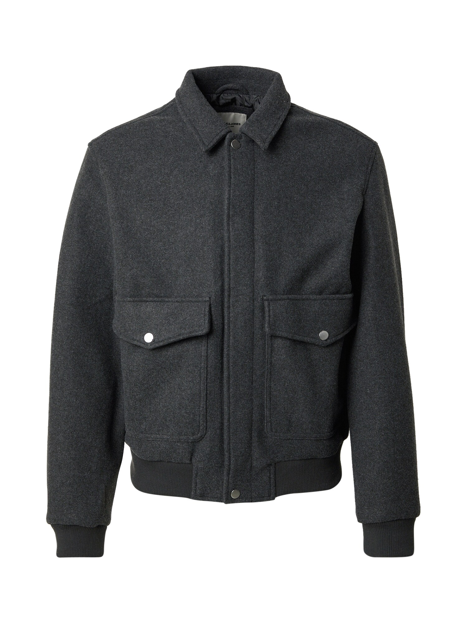 JACK & JONES Prechodná bunda 'JJSHANE'  čierna melírovaná