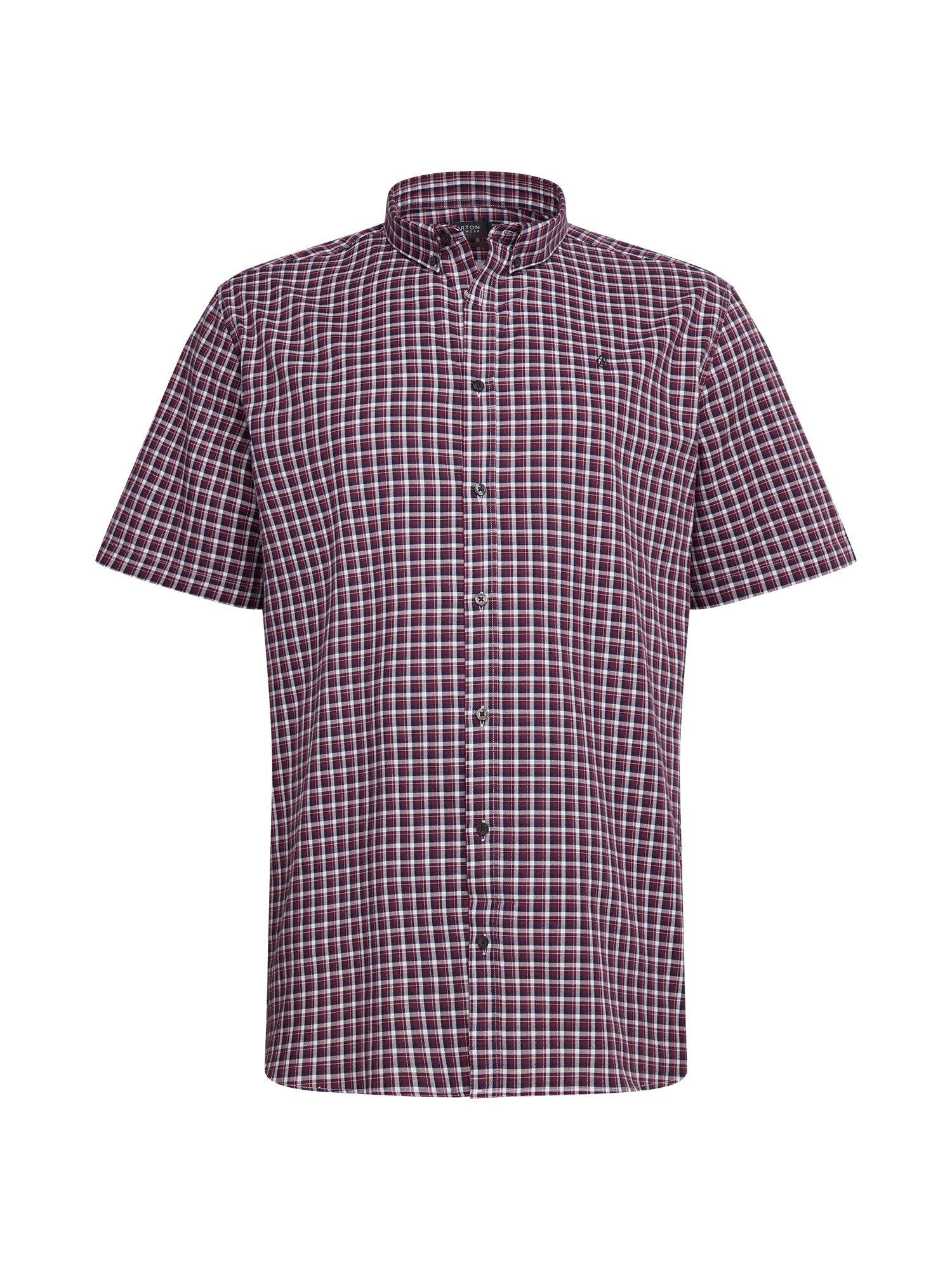 BURTON MENSWEAR LONDON Dalykiniai marškiniai  burgundiško vyno spalva / tamsiai mėlyna / balta