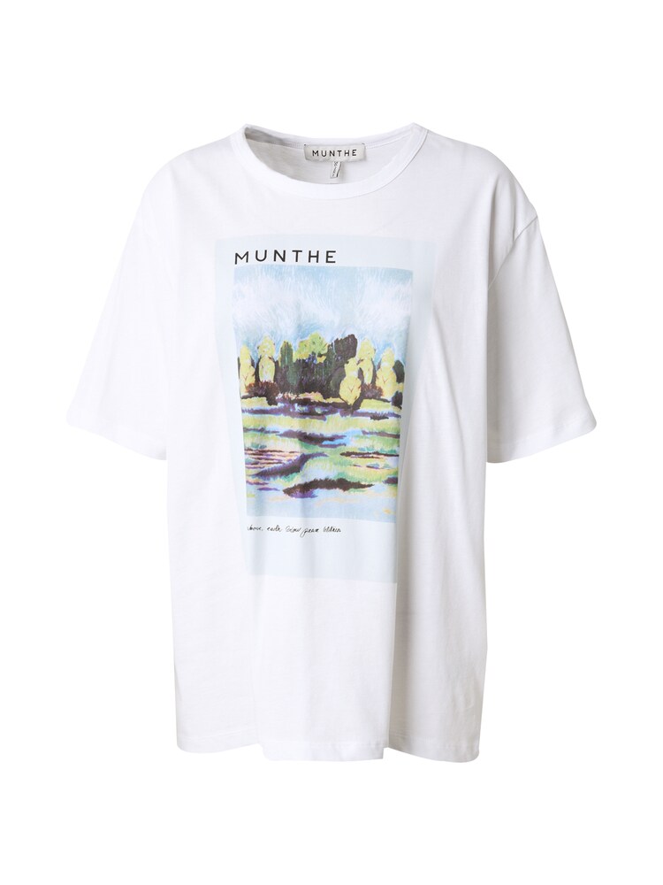 Munthe T-Shirt 'Silane' Damen Größe XS/S hellblau / hellgelb / dunkelgrün / weiß