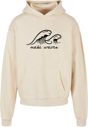 Merchcode Sweatshirt ‘Summer – Make Waves’ Sand / Zwart