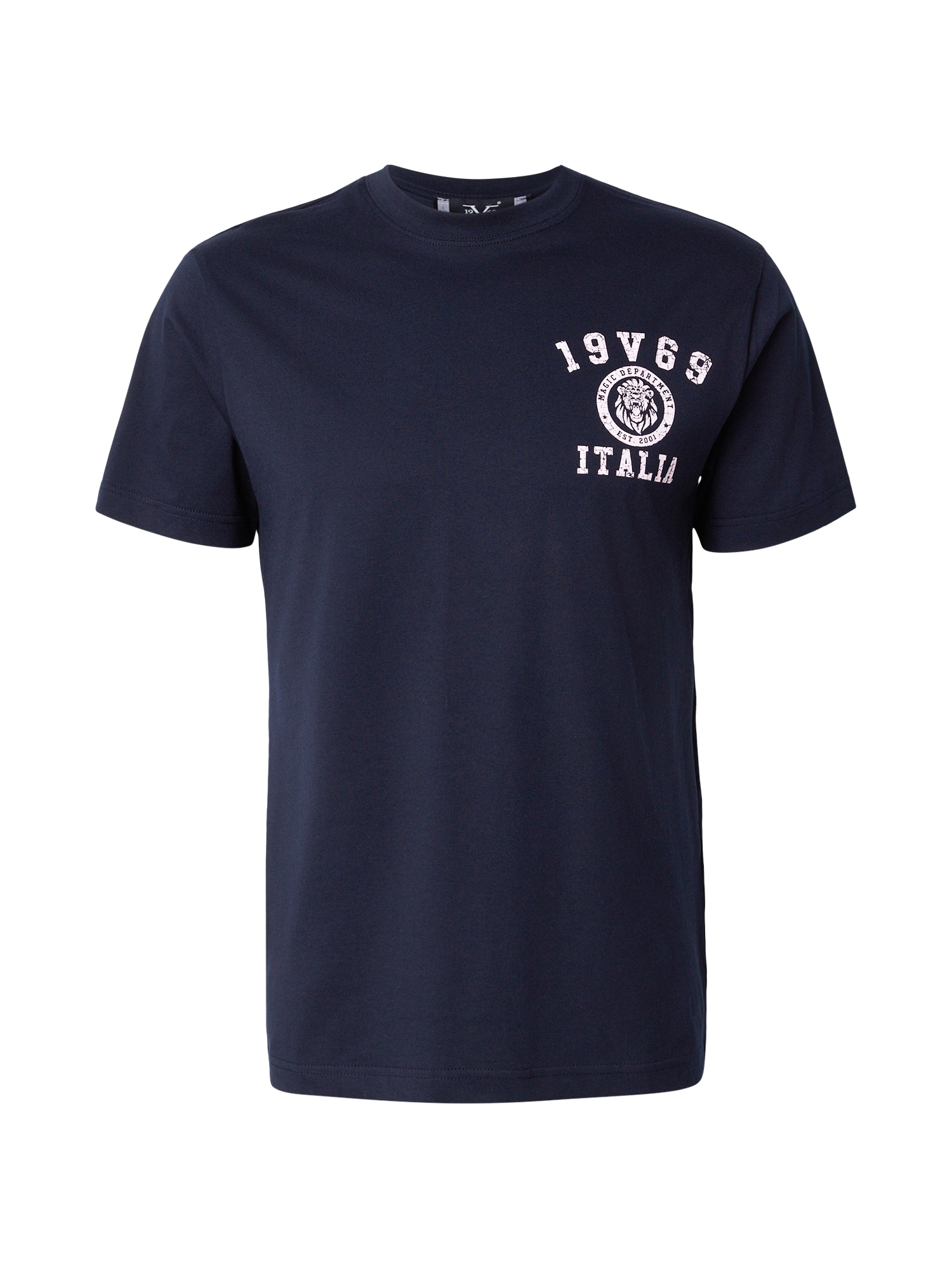 19V69 ITALIA Tricou Tarek bleumarin / roz
