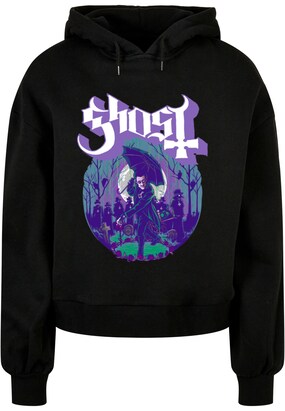 Merchcode Sweatshirt ‘Ghost – Pastel’ Blauw / Lila / Zwart / Wit