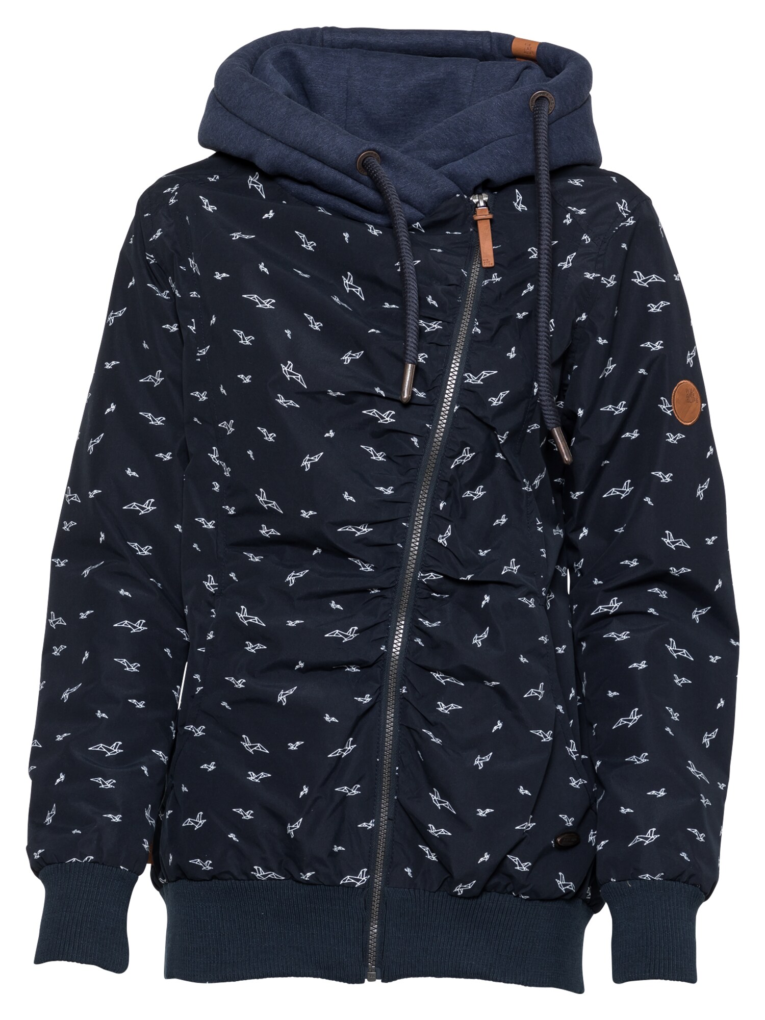 Alife and Kickin Demisezoninė striukė 'KiddoAK' tamsiai mėlyna jūros spalva / ruda / balta