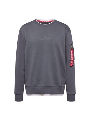 alpha industries Sweatshirt Donkergrijs / Rood / Wit