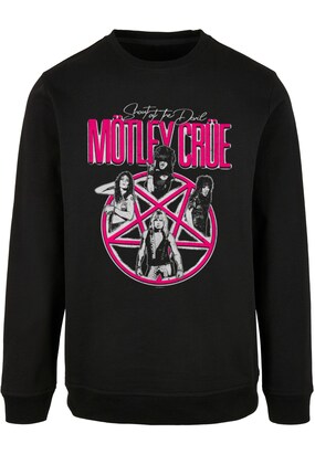 Merchcode Sweatshirt ‘Motley Crue – Vintage Shout At The Devil’ Lichtgrijs / Pink / Zwart