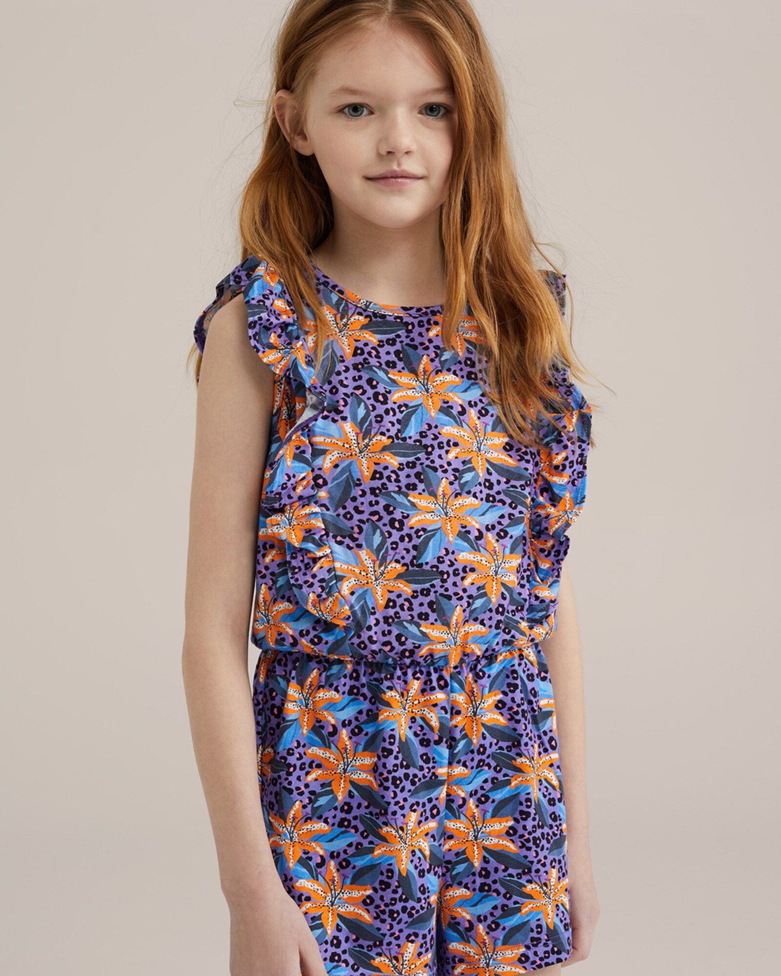 WE Fashion Kezeslábasok  lila / narancs / fekete / fehér termék 2. képe
