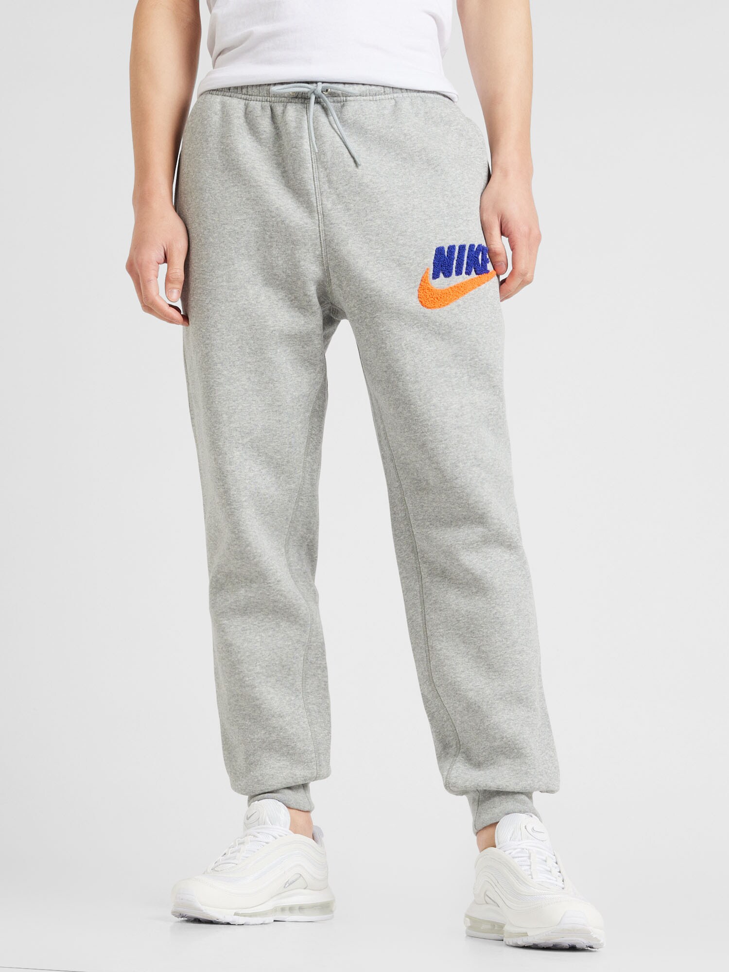 Nike Sportswear Nadrág 'CLUB BB'  ultramarin kék / szürke melír / narancs termék 2. képe