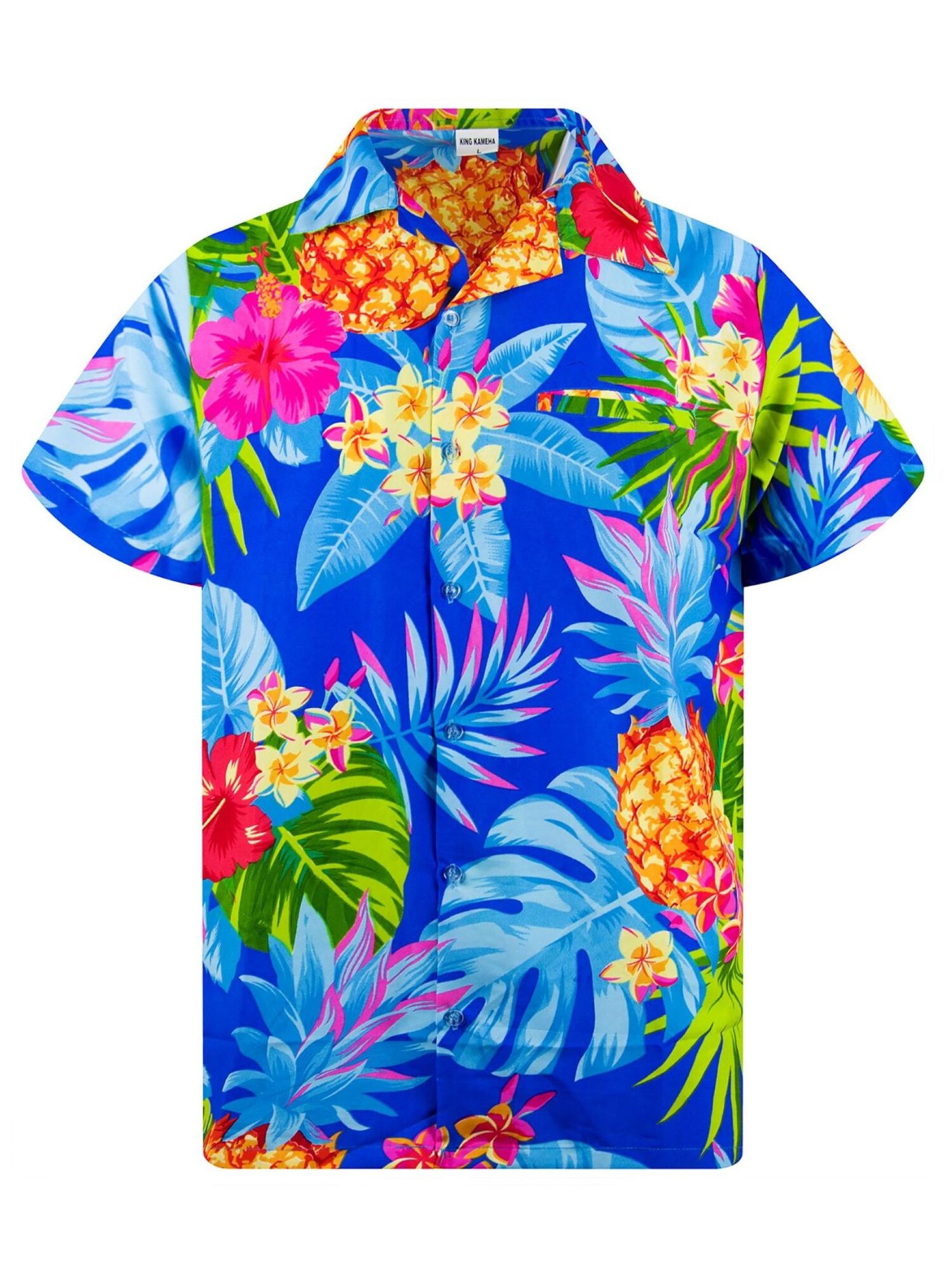 King Kameha Maglietta 'Pineapple' blu