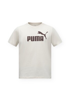 PUMA Camiseta funcional 'ESS No. 1'  marrón oscuro / gris claro