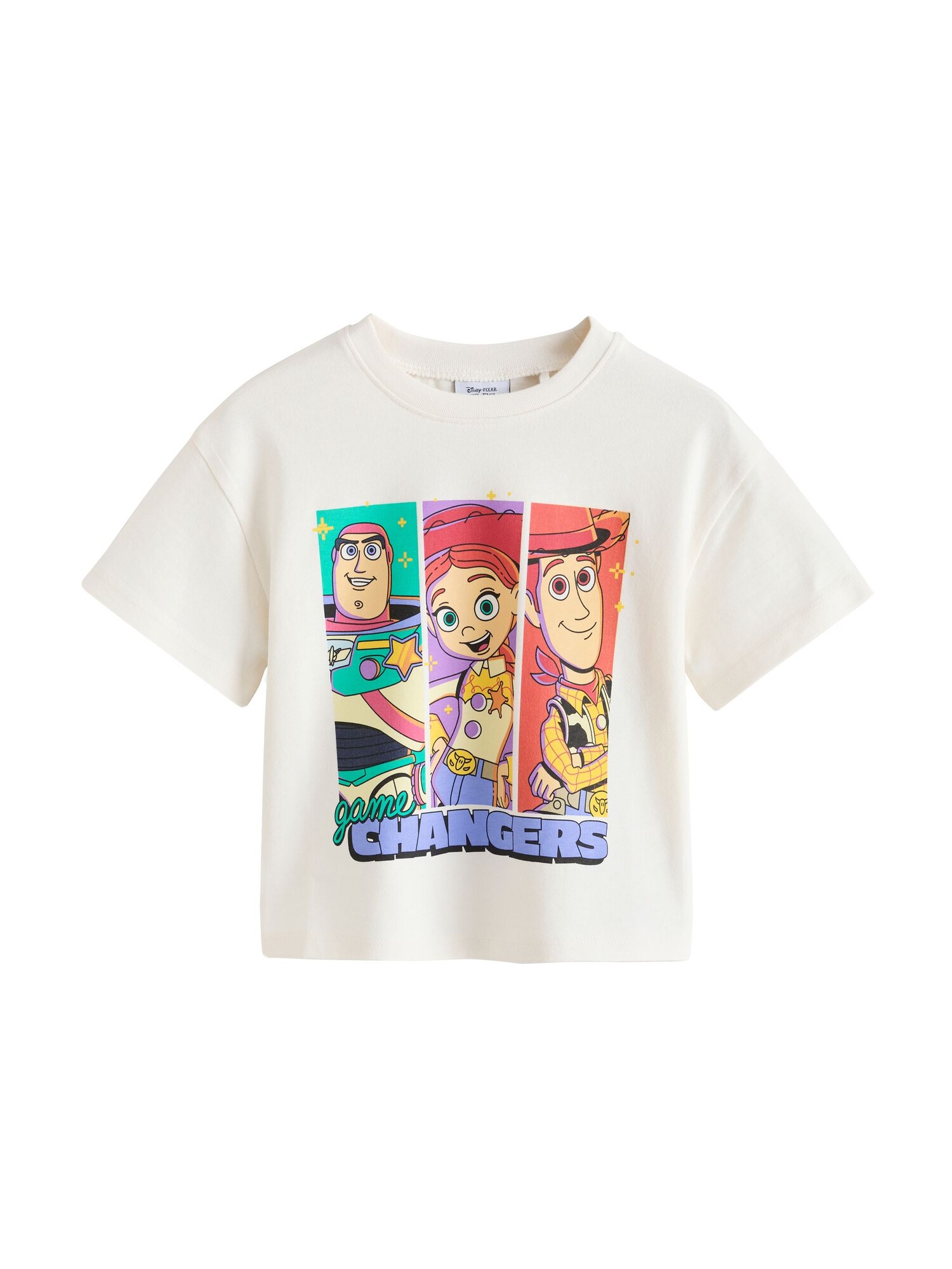 Next Shirt 'Toy Story Woody Jessie Buzz Lightyear' Ecru / Groen / Kreeft / Zwart