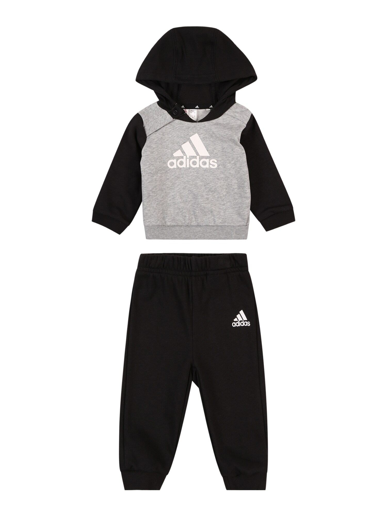 ADIDAS SPORTSWEAR Tréningový komplet 'Essentials'  sivá / čierna / biela