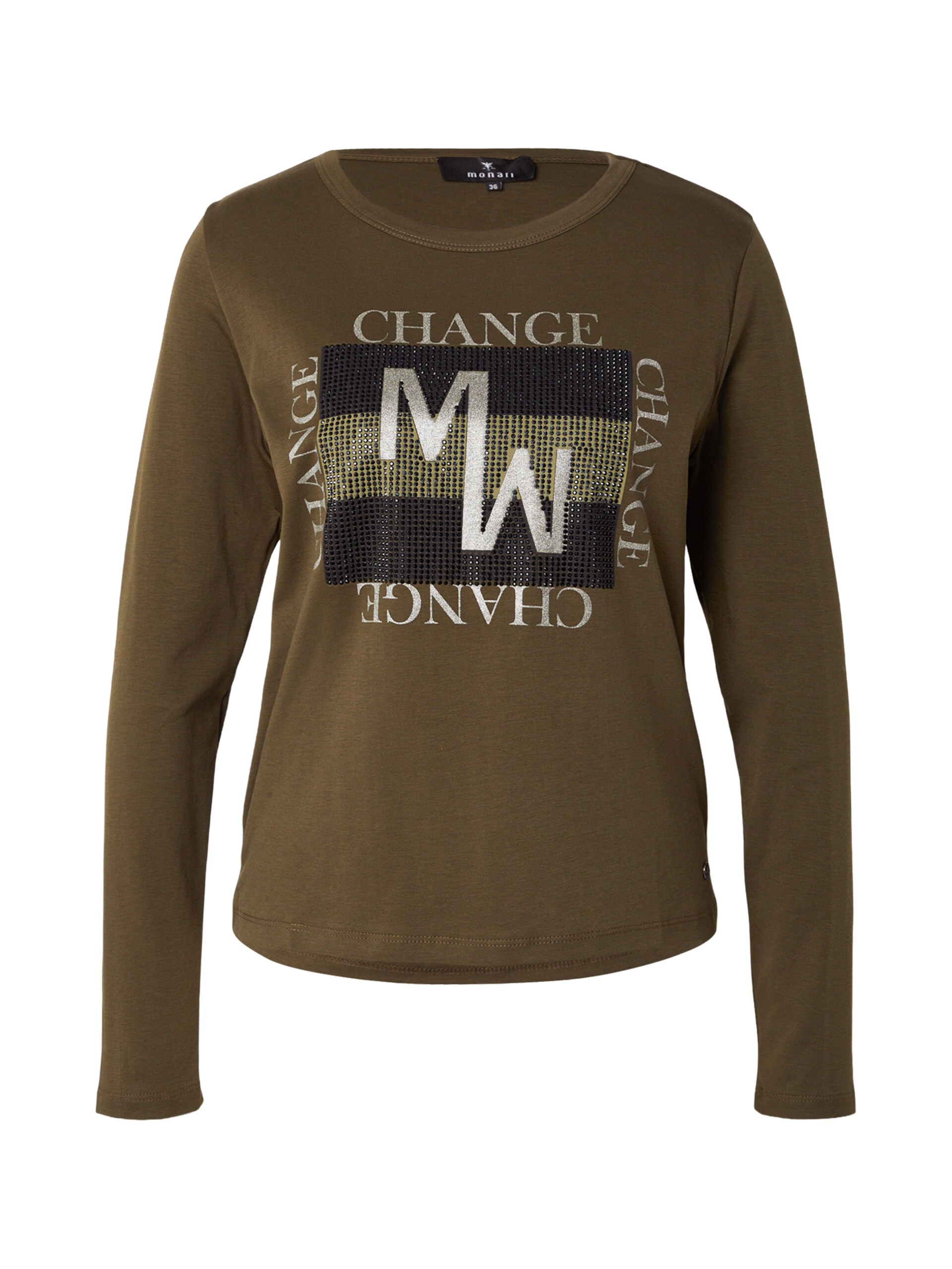 Monari T-shirt oliv / svart dam