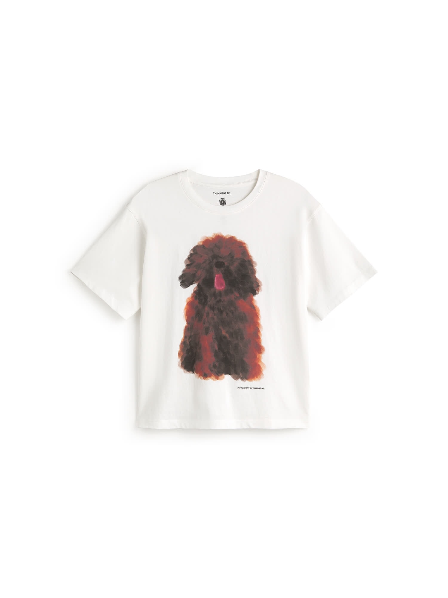 Thinking MU Tricou LUCIA maro / alb murdar