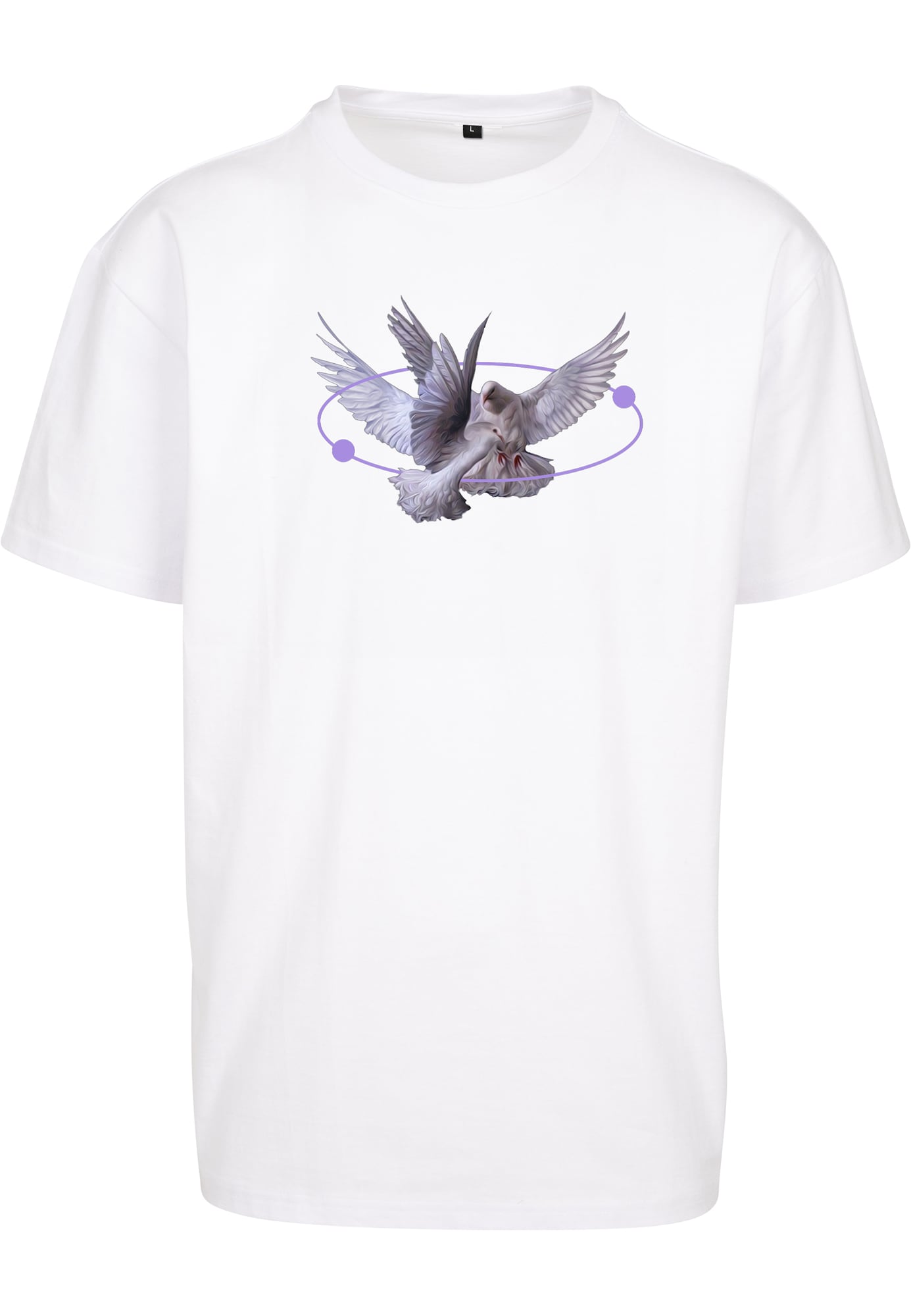 MT Upscale Marškinėliai 'Vive la Liberte' tamsiai pilka / alyvinė spalva / šviesiai violetinė / balta