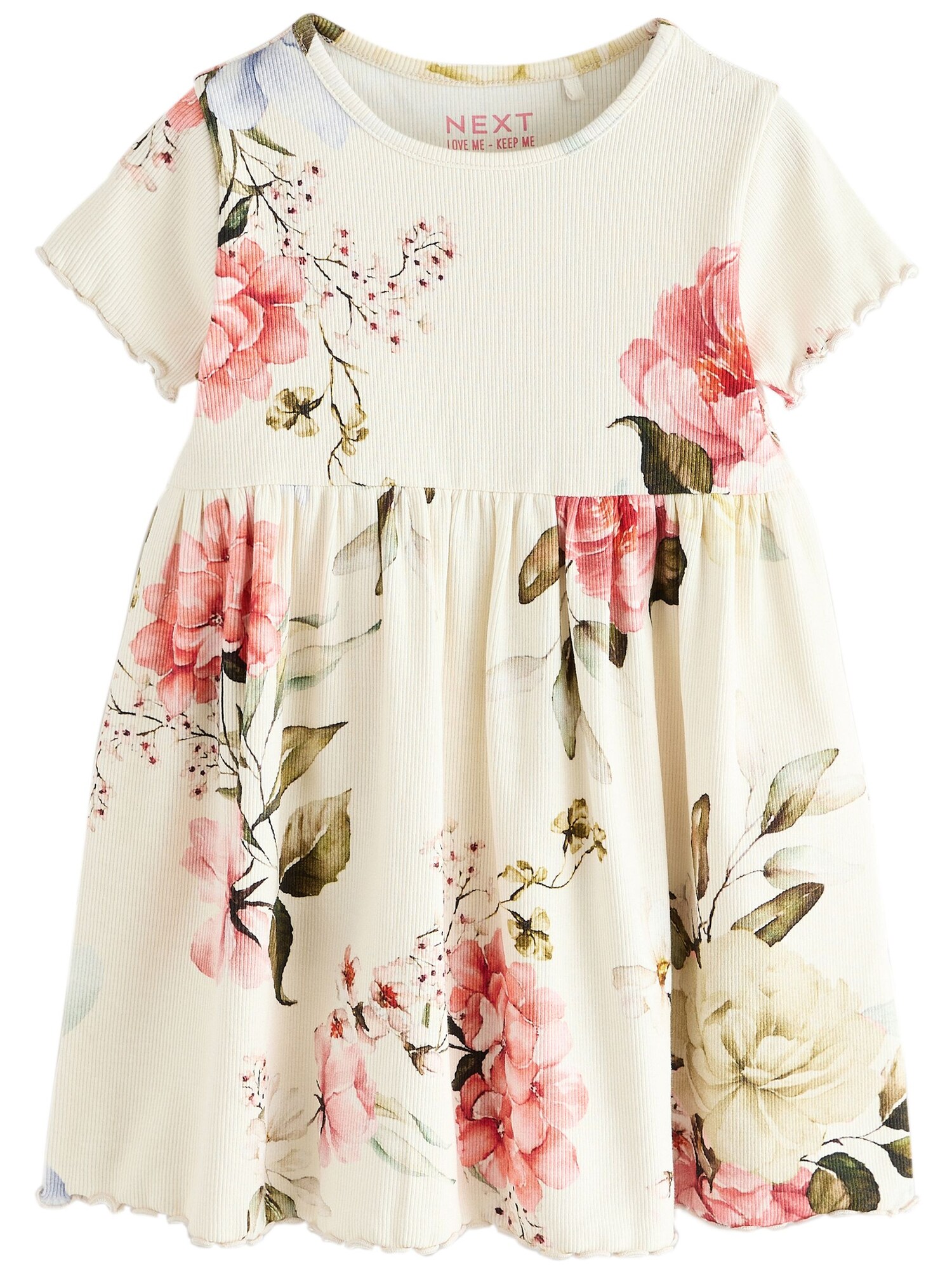 Next Rochie  bej deschis / oliv / magenta / roz pastel
