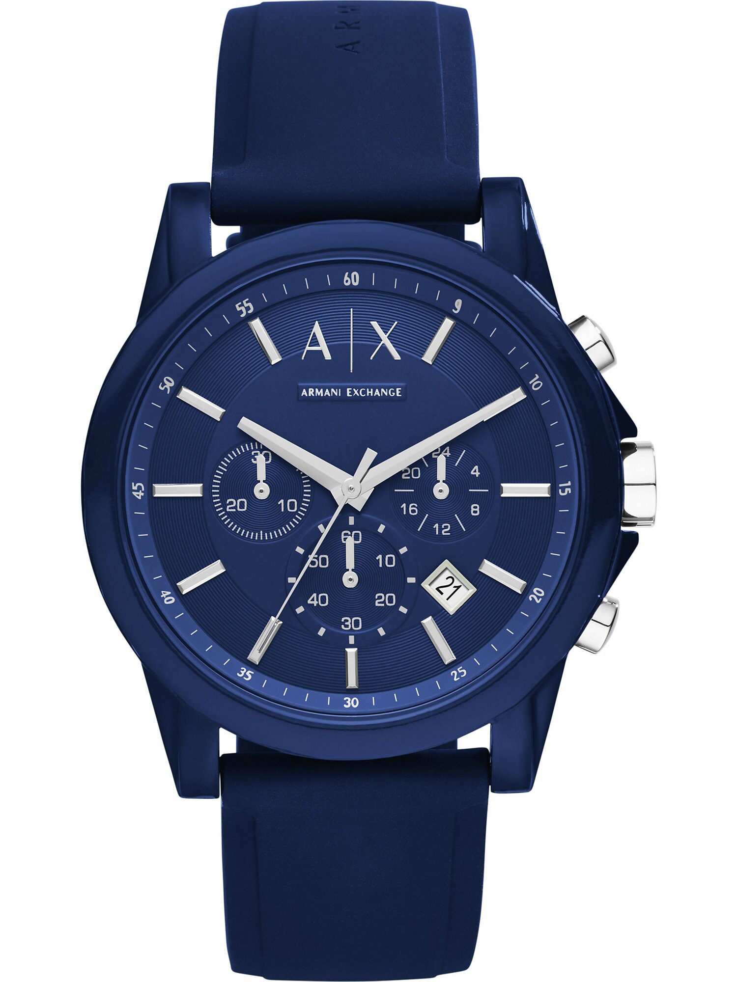 ARMANI EXCHANGE Ceas analogic  bleumarin / argintiu