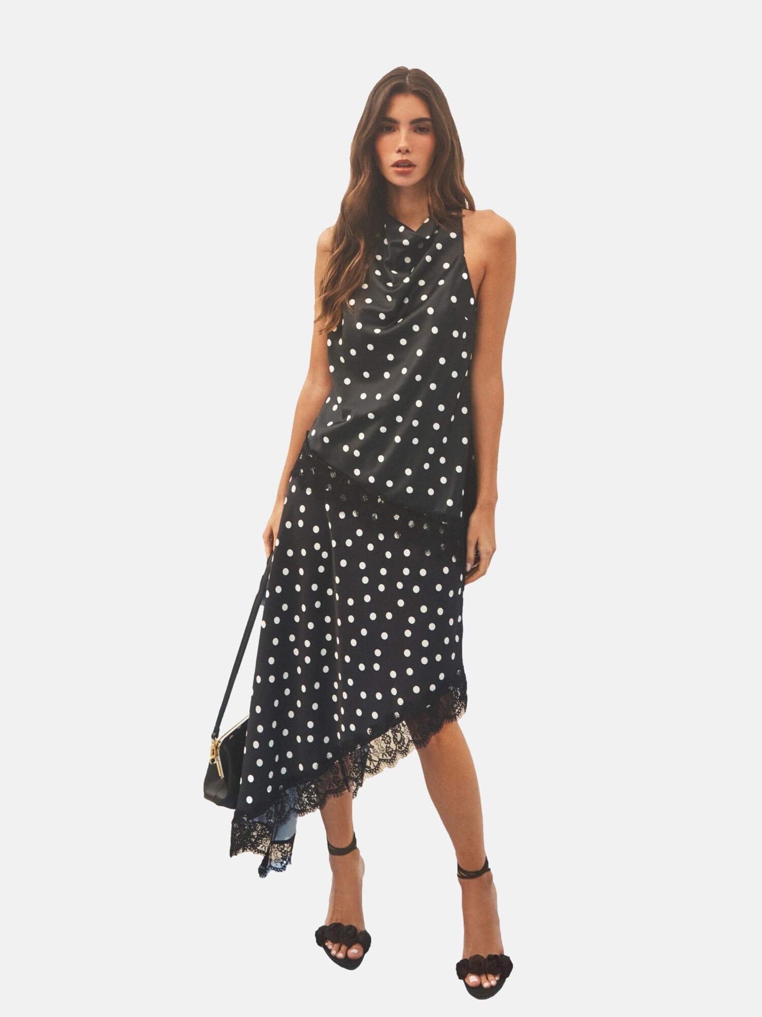 Lipsy Bluza  crna / bijela