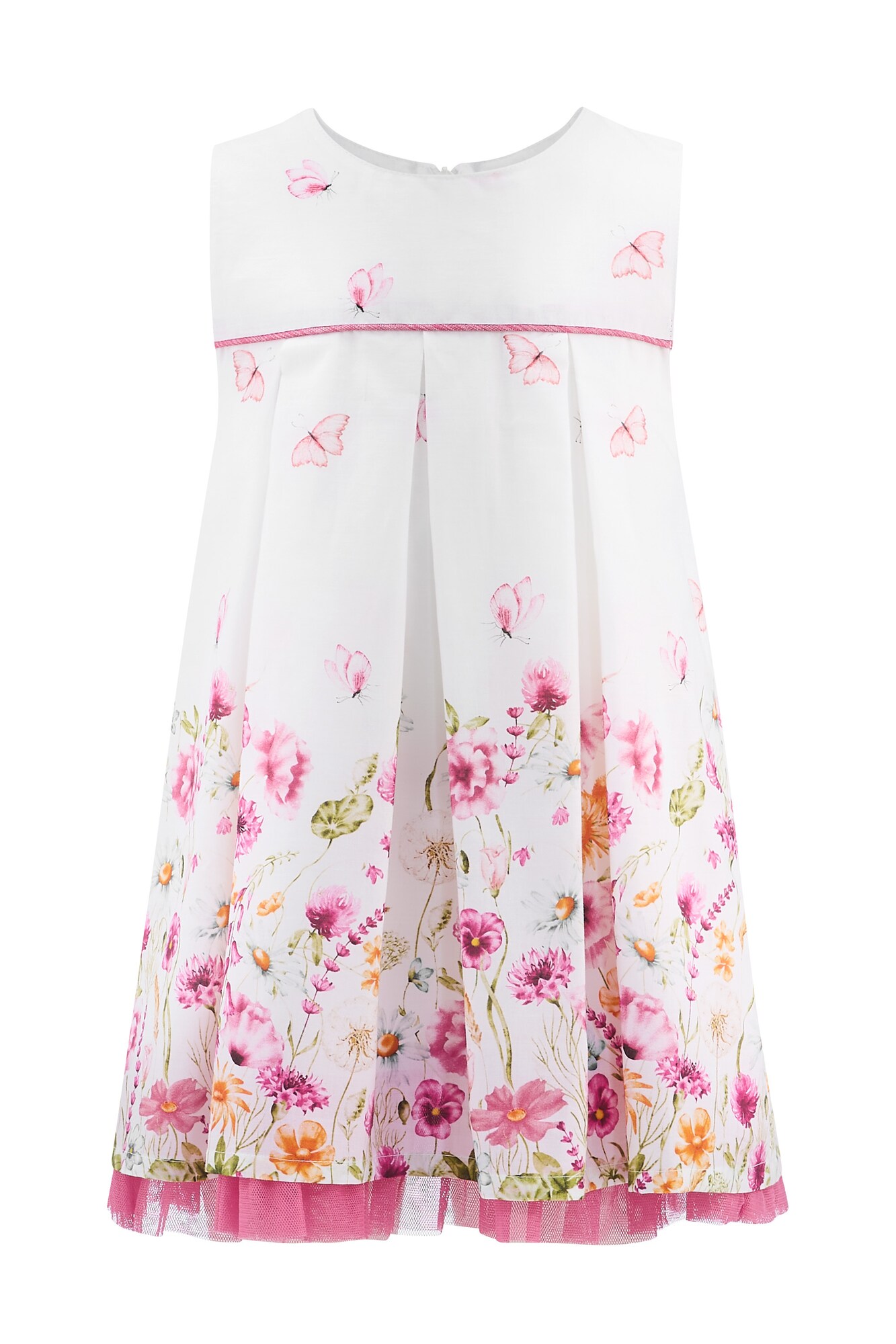 happy girls Rochie  verde pin / roz / alb