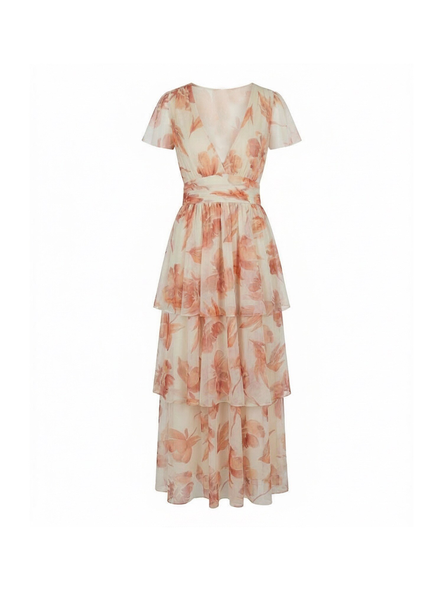 Guido Maria Kretschmer Women Vestido 'Rachel'  beige / naranja / naranja oscuro