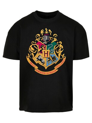 F4NT4STIC Shirt ‘Harry Potter Hogwarts’ Goudgeel / Groen / Rood / Zwart