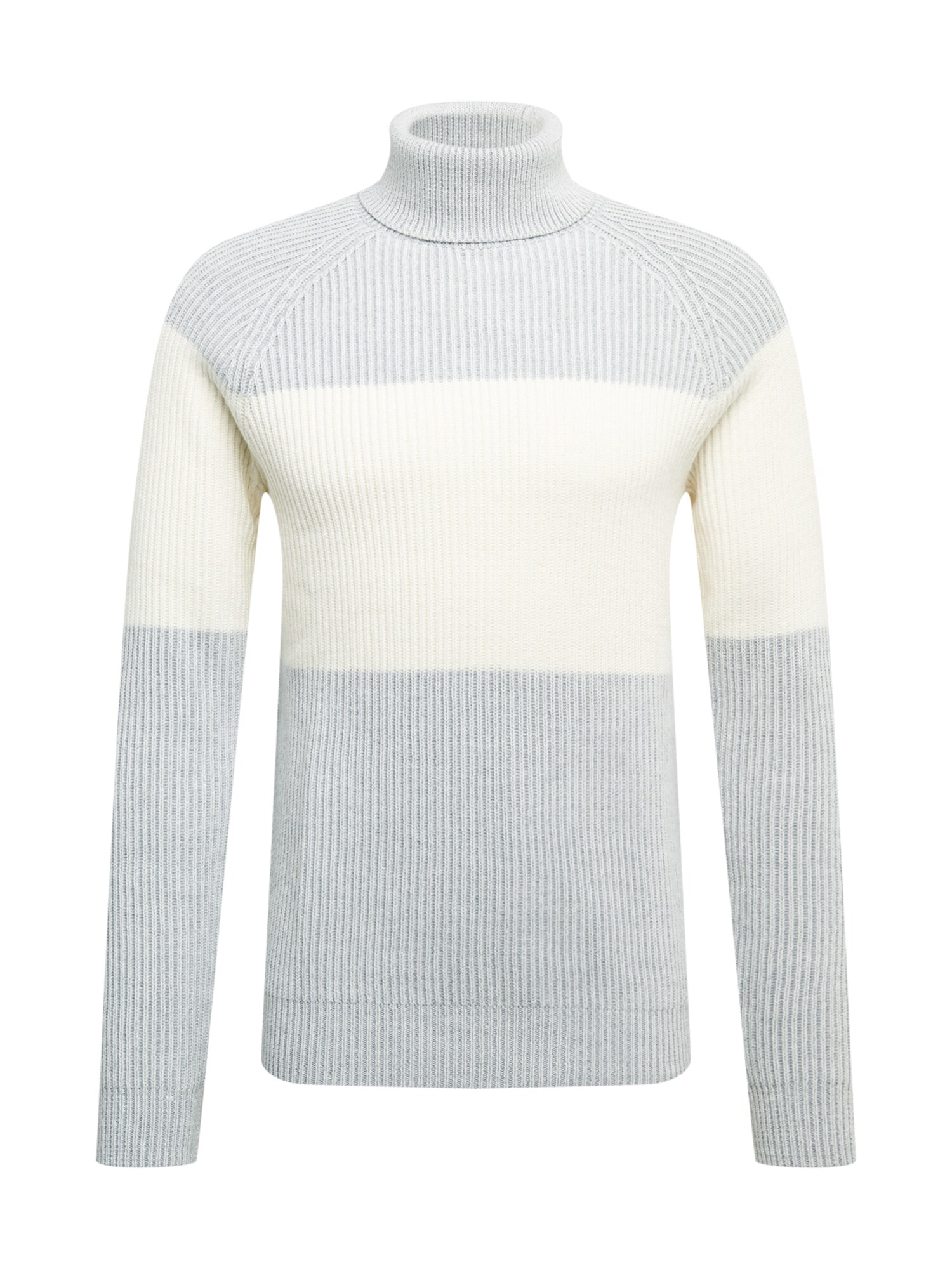 JACK & JONES Megztinis  pilka / balta