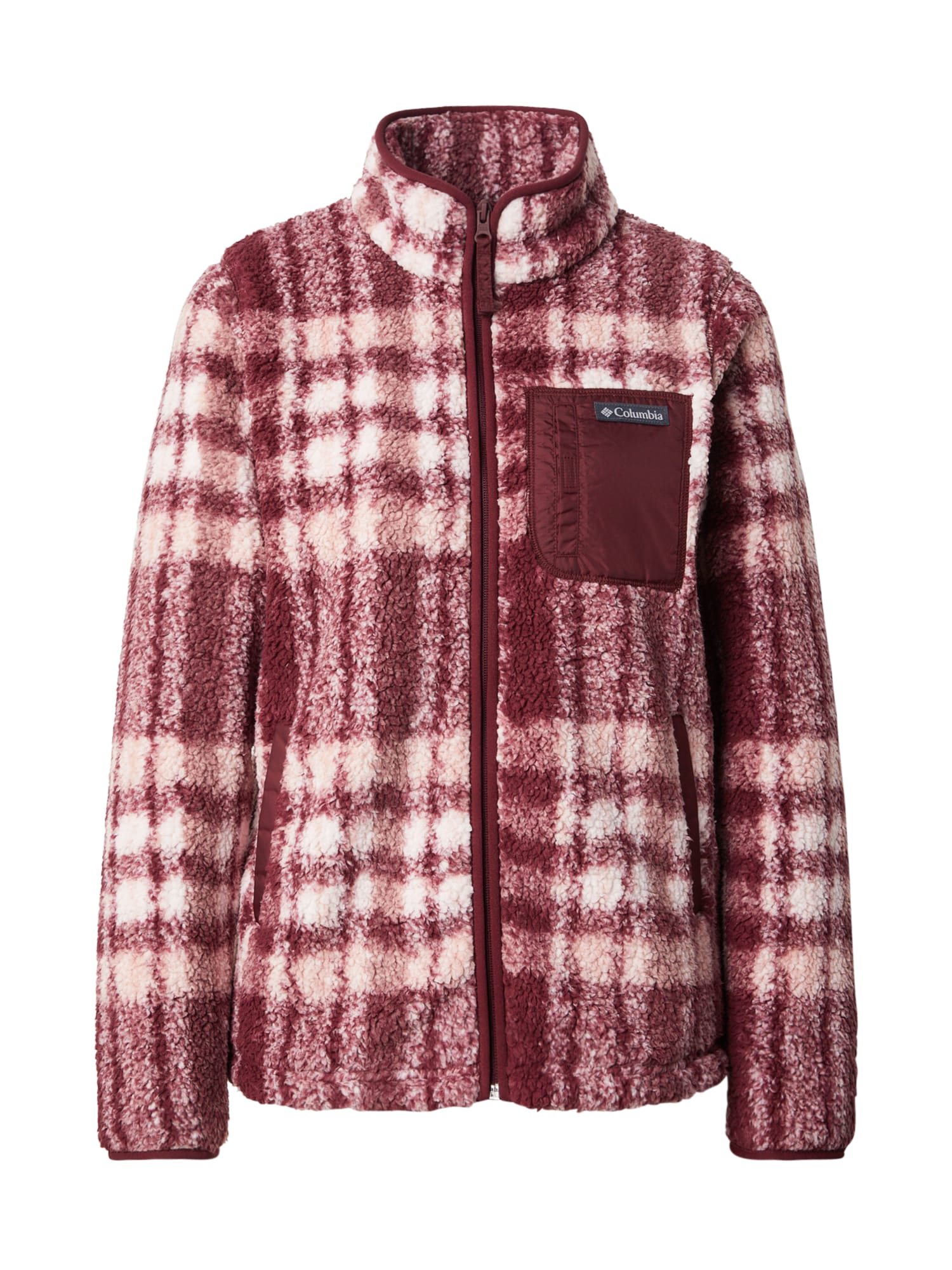 COLUMBIA Jachetă  fleece funcțională West Bend  roșu vin / alb