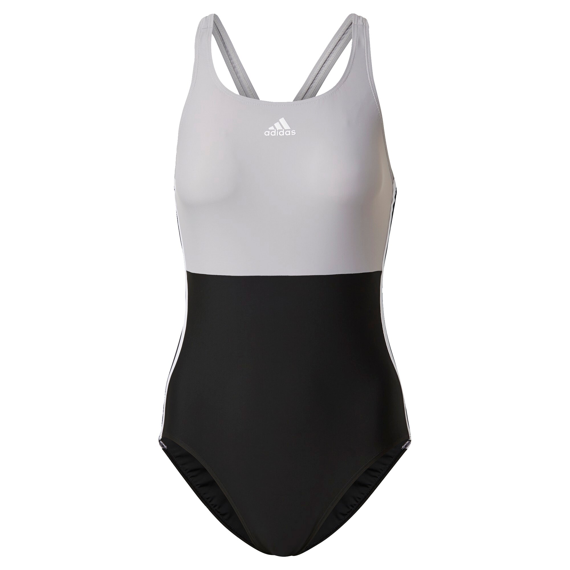 ADIDAS PERFORMANCE Sportinis maudymosi kostiumėlis  juoda / šviesiai pilka / balta