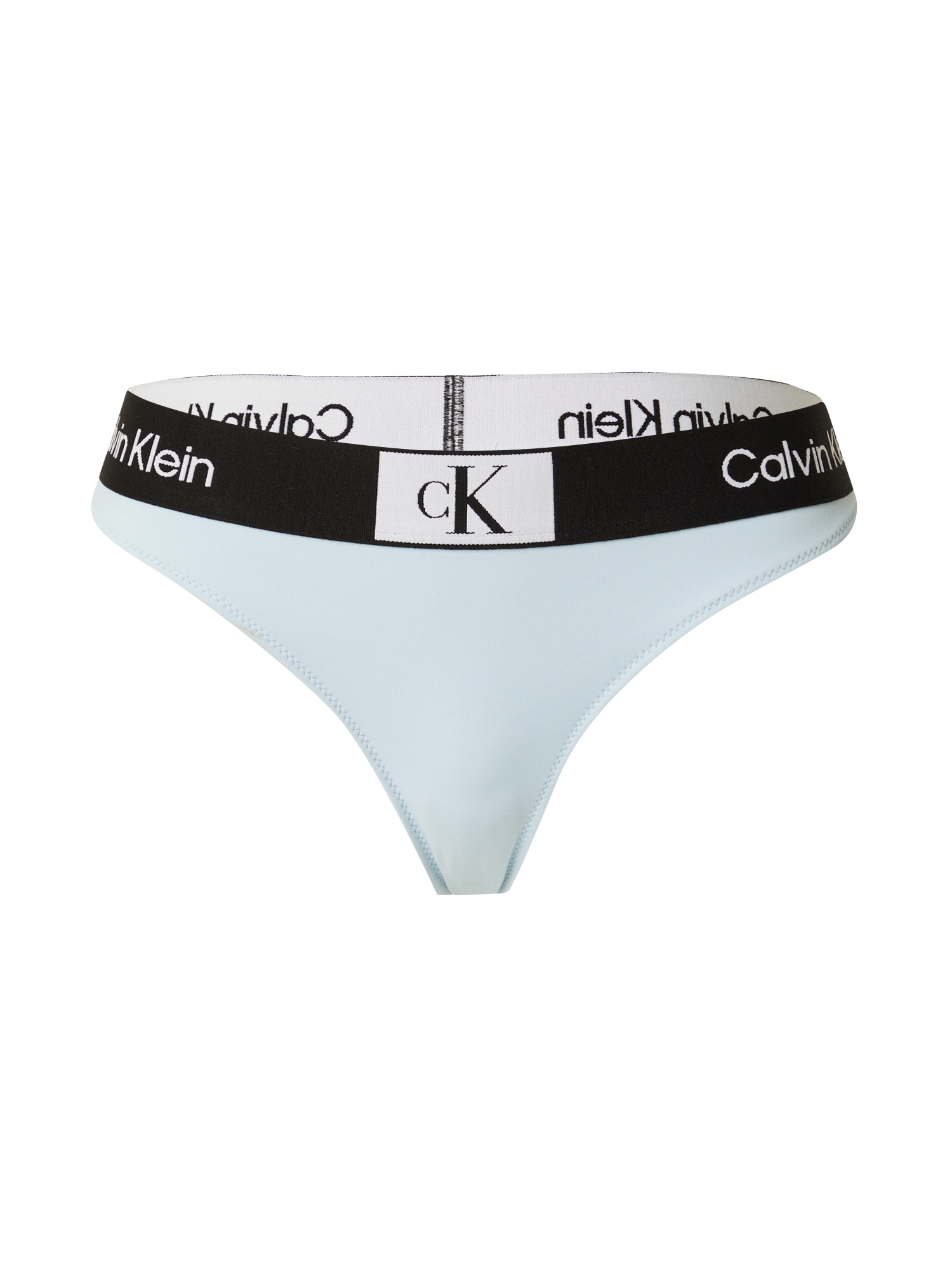 Calvin Klein Swimwear Bikini hlačke  pastelno modra / črna / bela