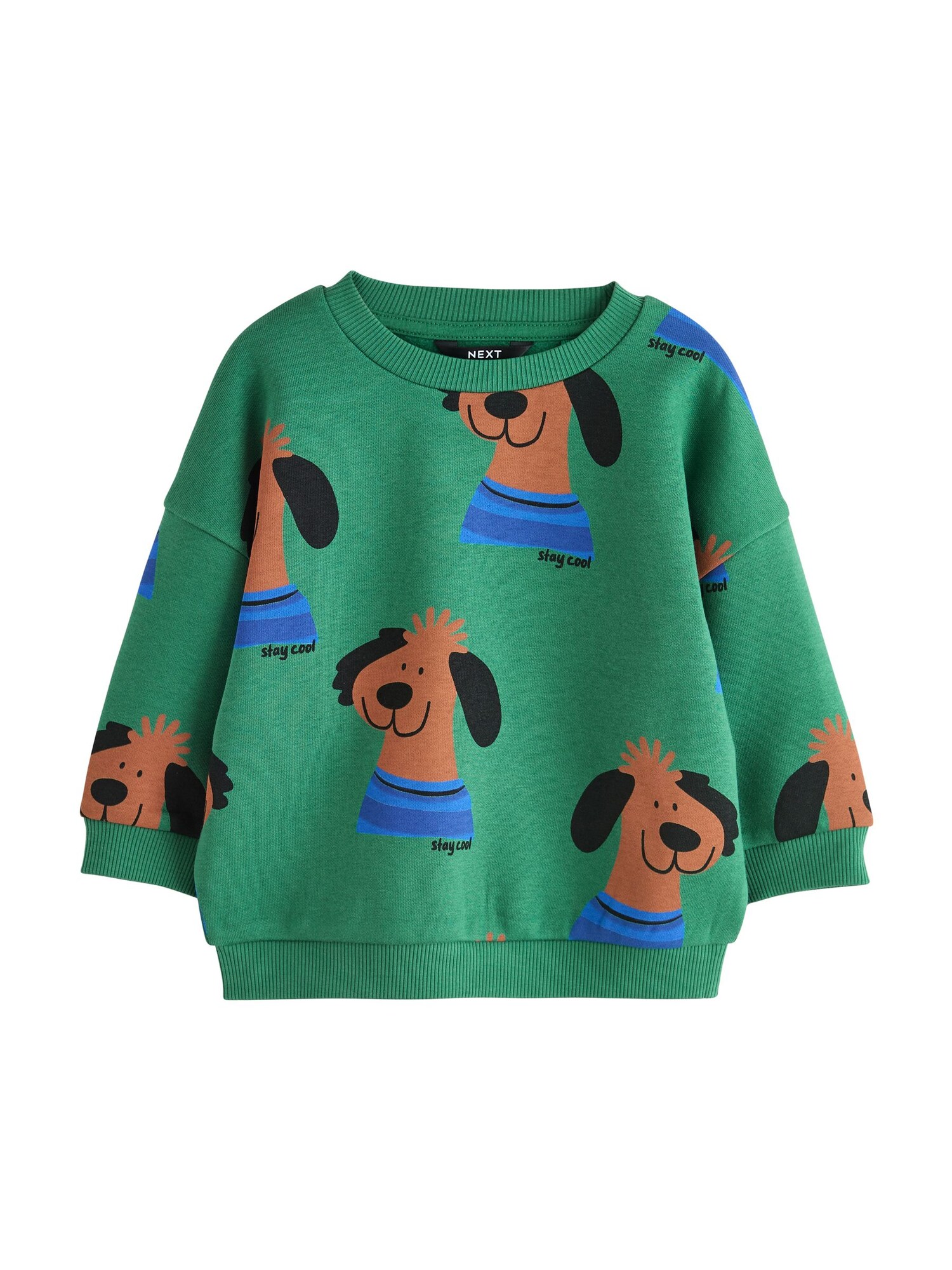 Next Sweatshirt Blauw / Bruin / Donkerbruin / Groen