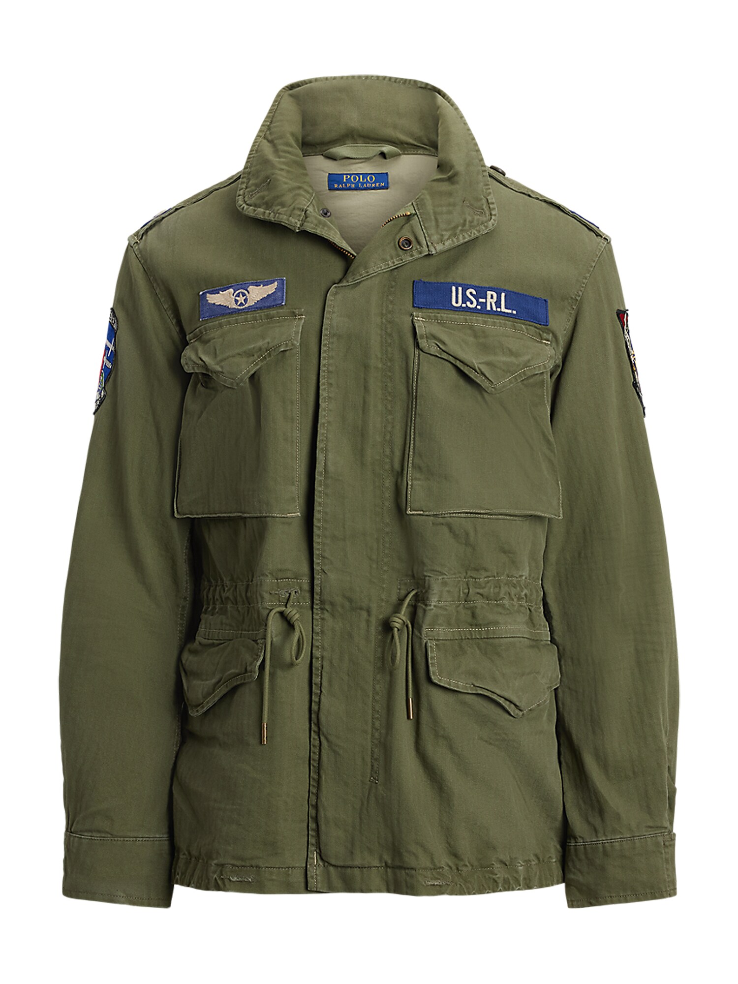 Polo Ralph Lauren Geacă de primăvară-toamnă  bej deschis / bleumarin / verde